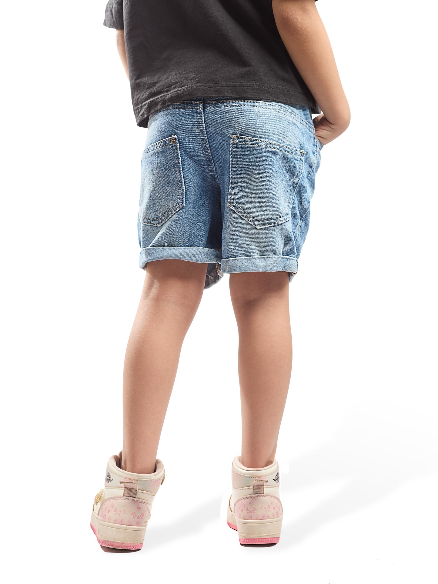 Girls' denim shorts