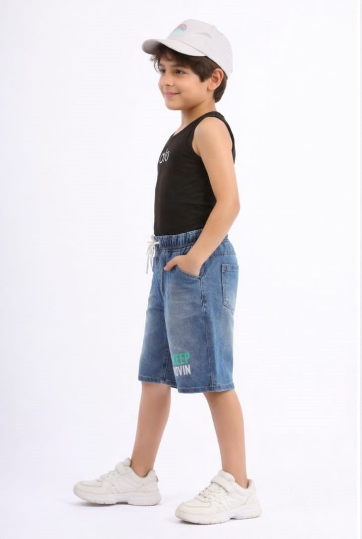 Kids' denim shorts