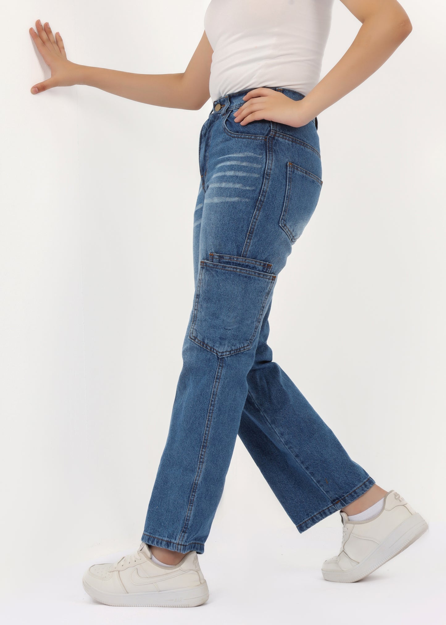 Girls' straight jeans