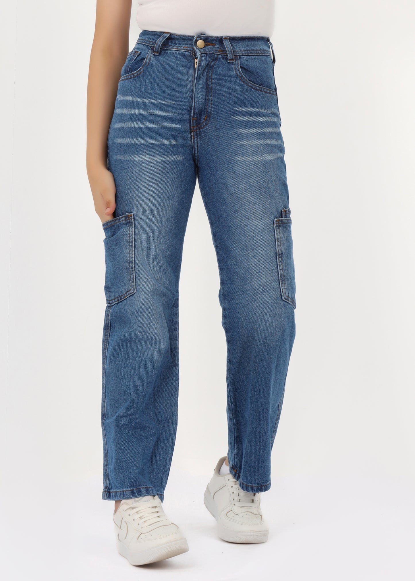Girls' straight jeans