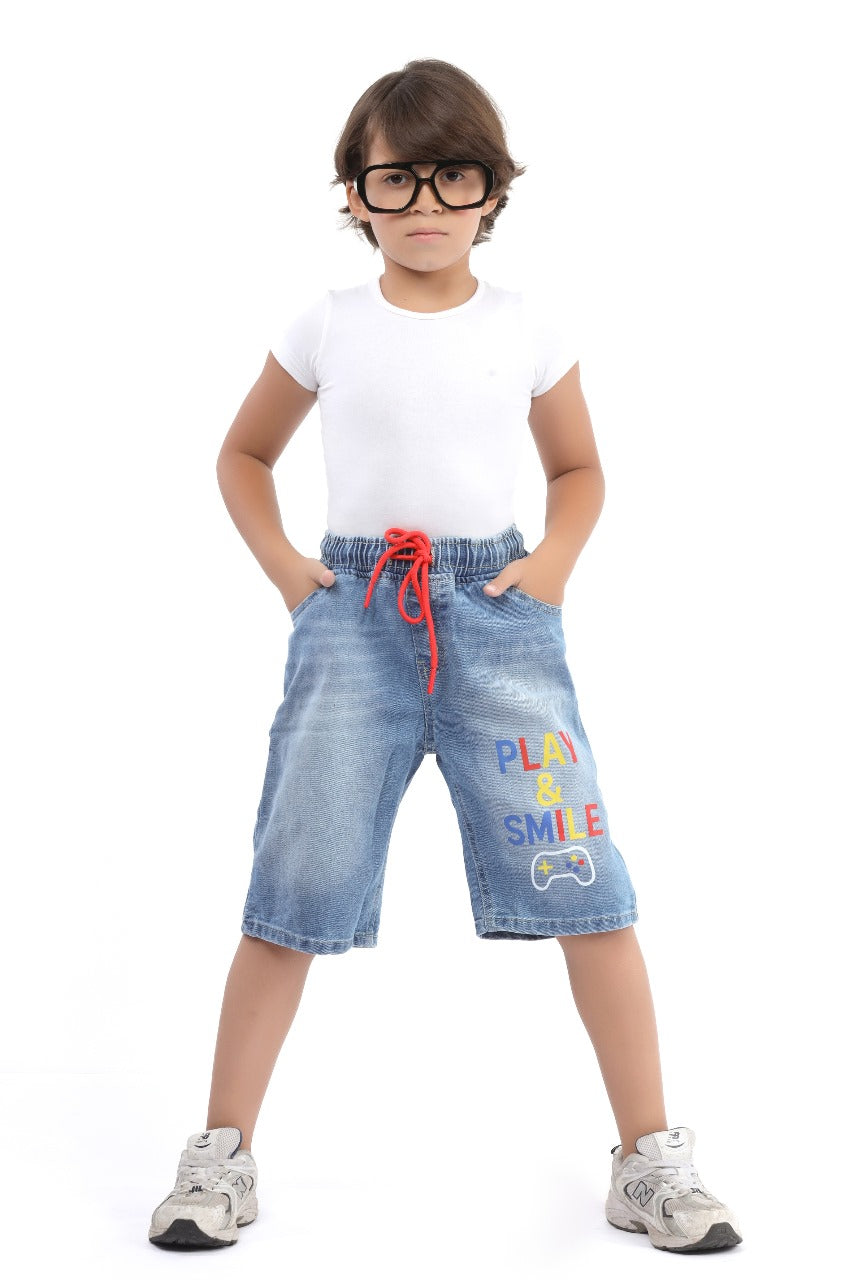 Kids' denim shorts