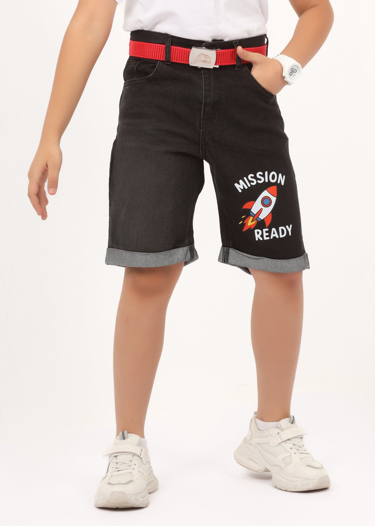 Kids' denim shorts