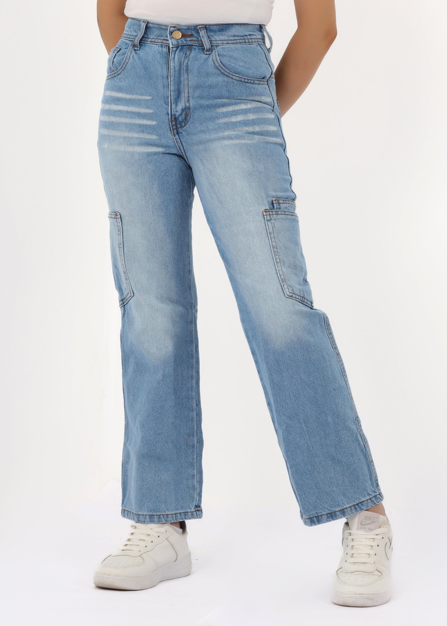 Girls' straight jeans