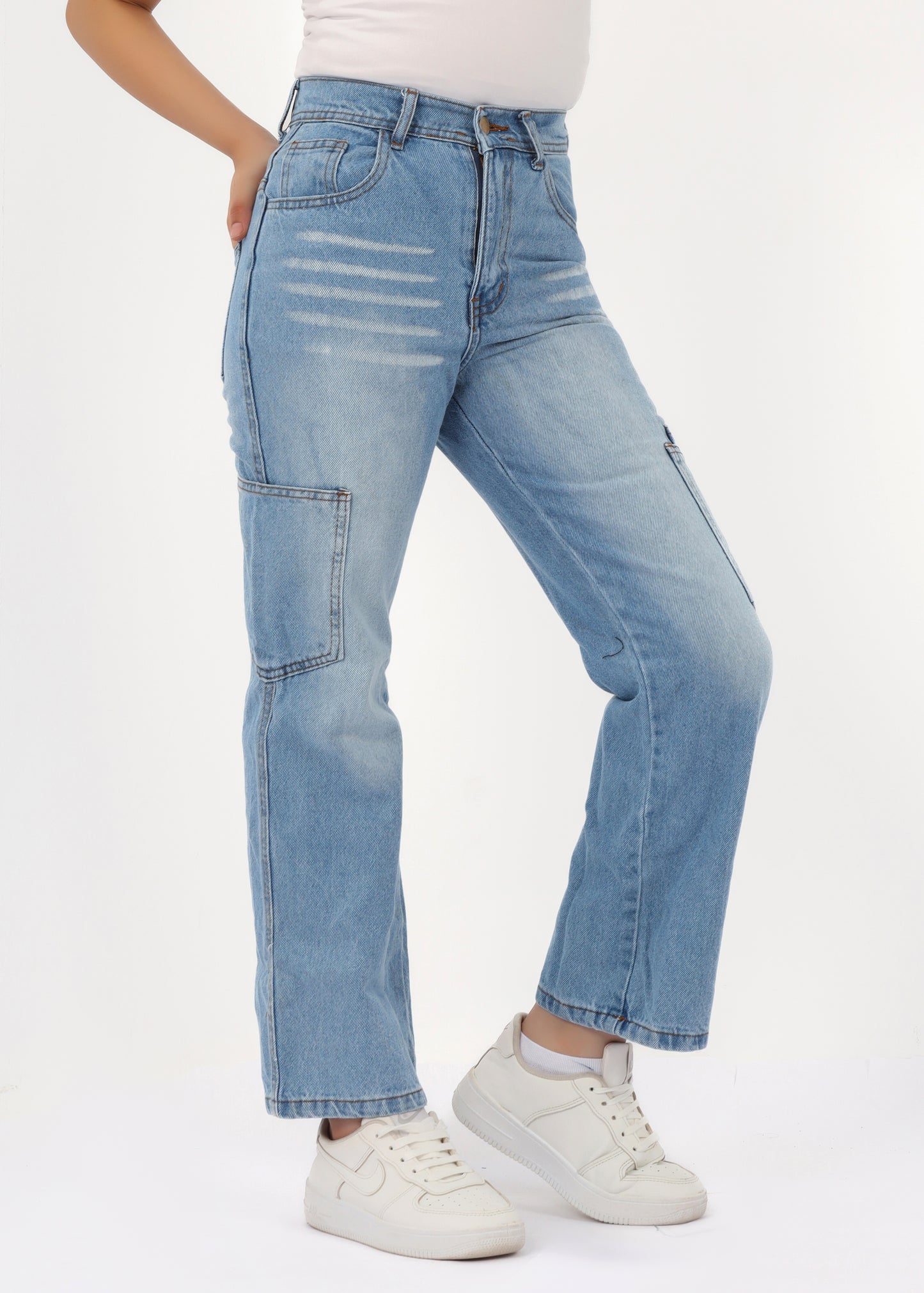 Girls' straight jeans