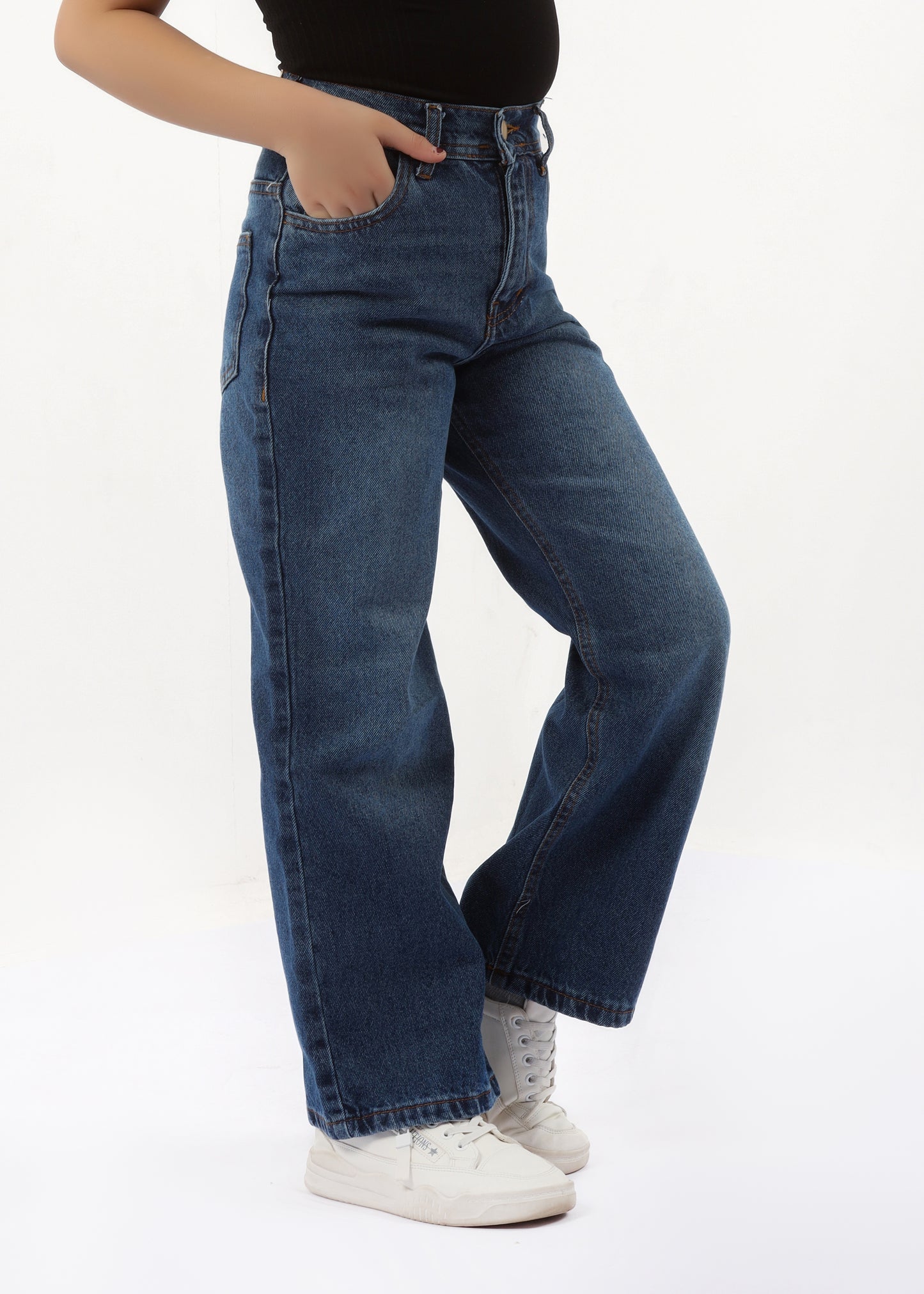 Girls' Wide-Leg Jeans