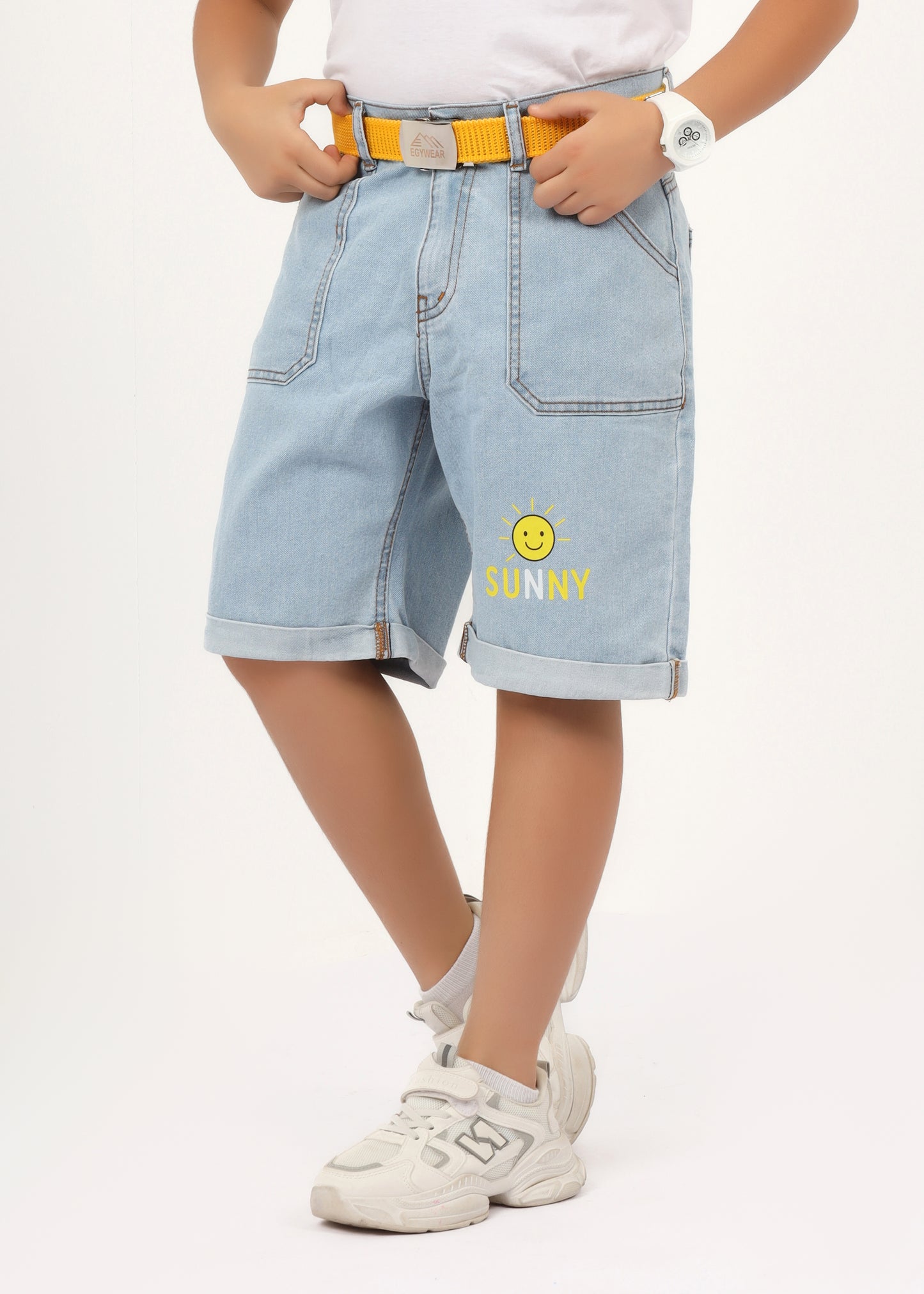 Kids' denim shorts