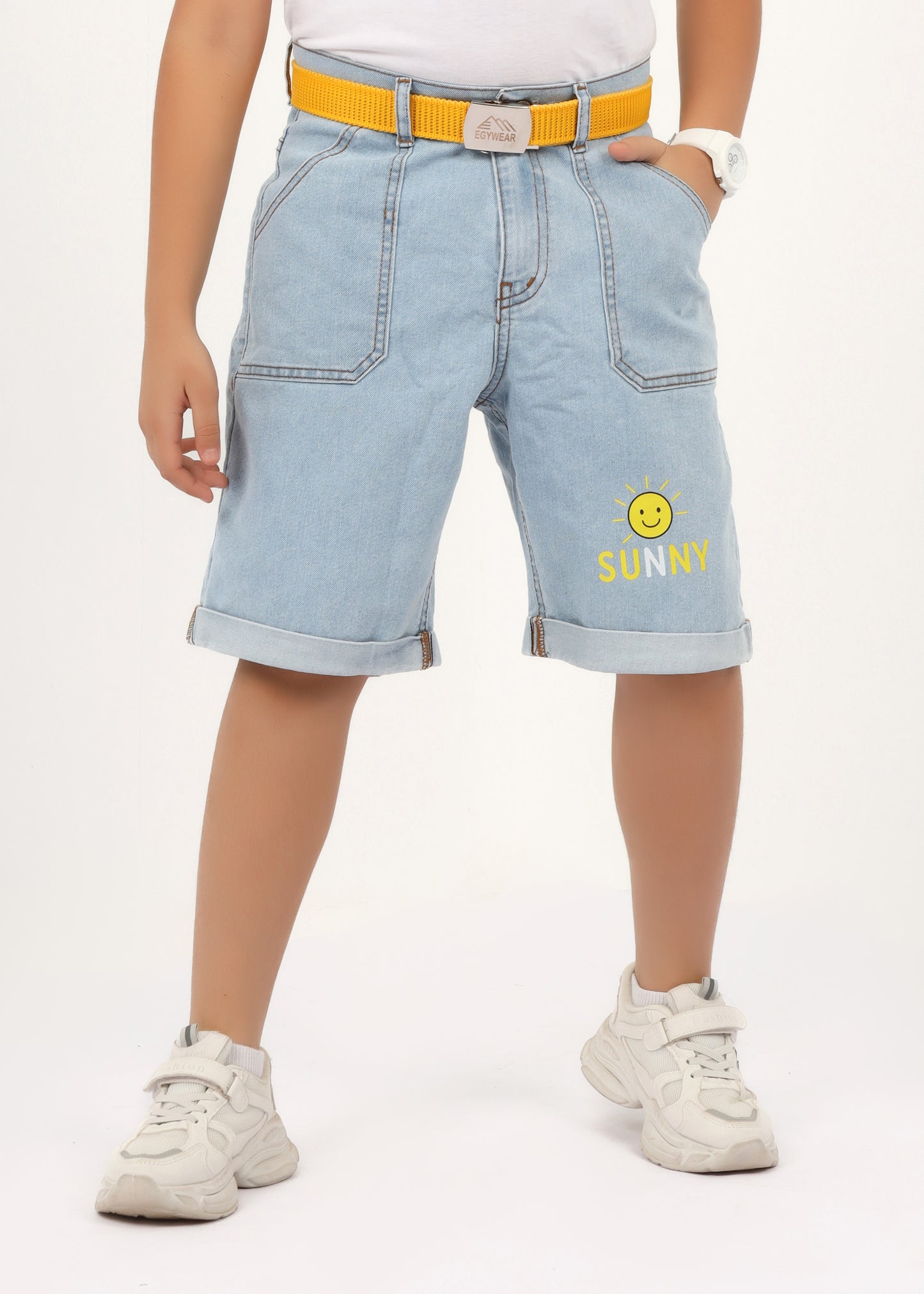 Kids' denim shorts