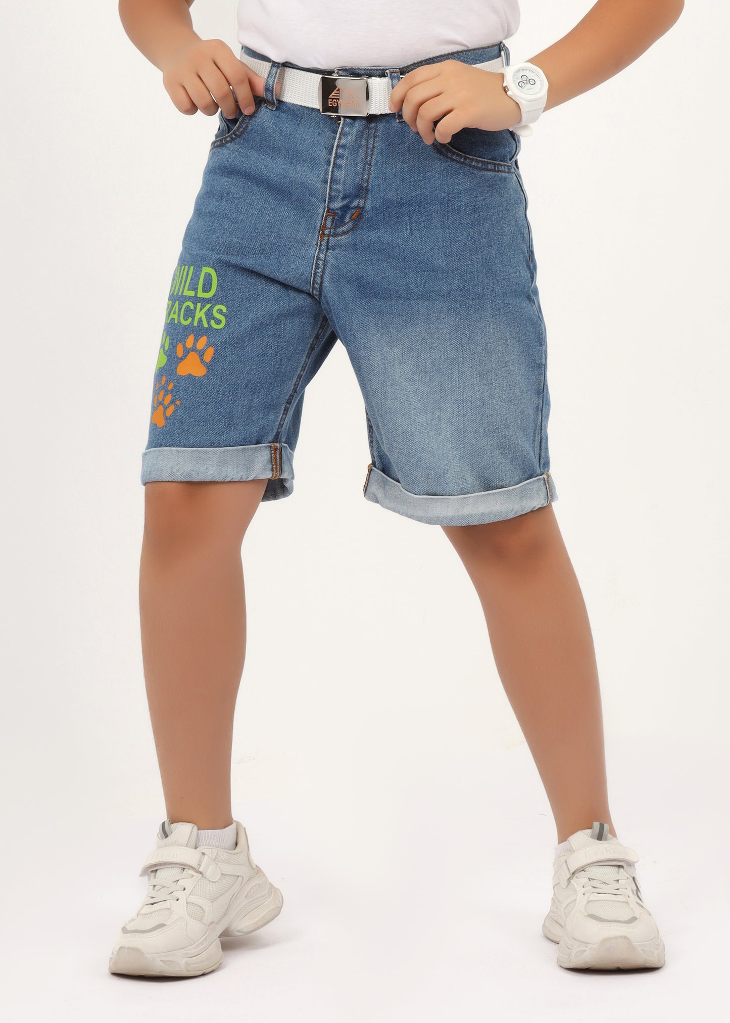 Kids' denim shorts