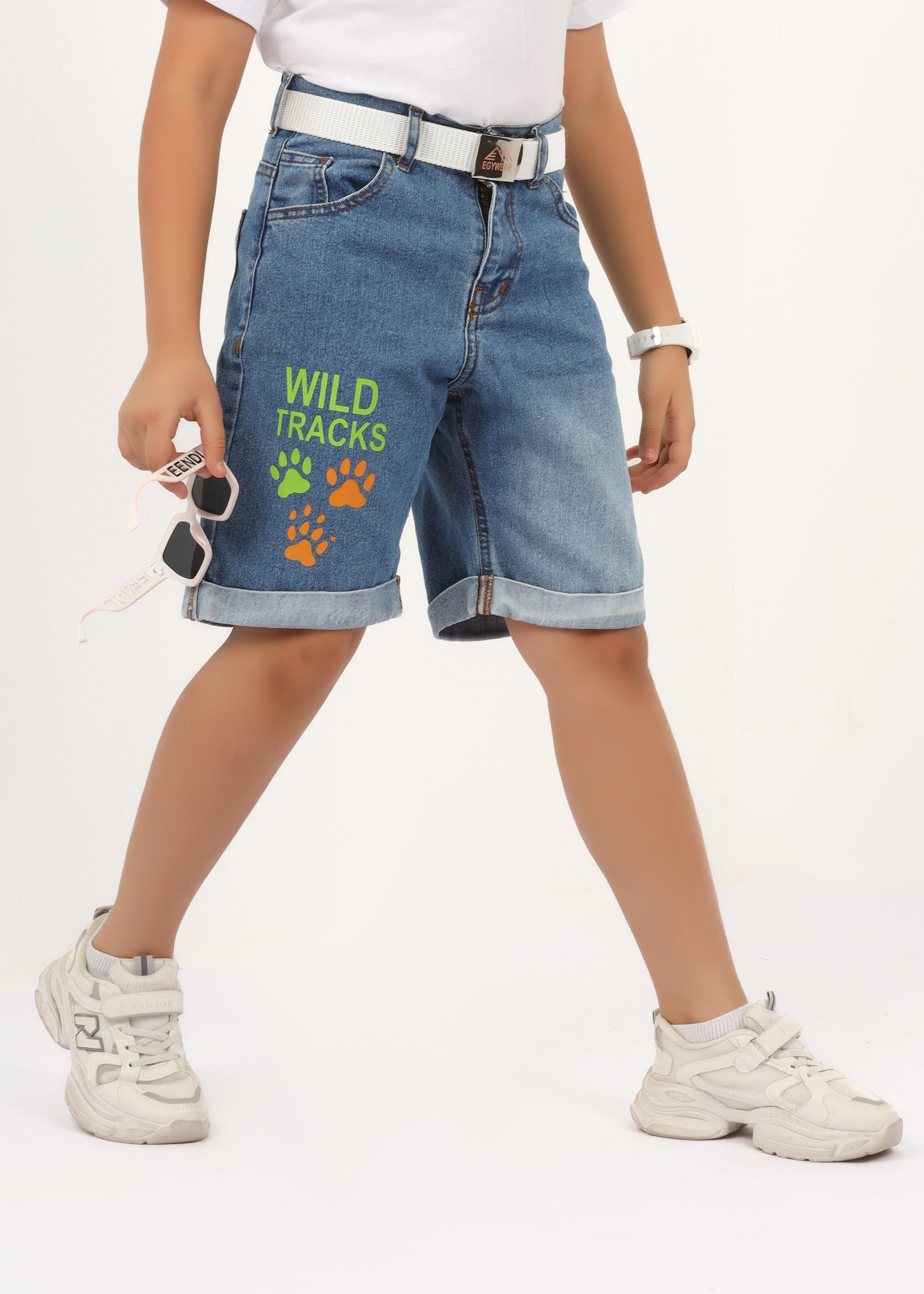 Kids' denim shorts