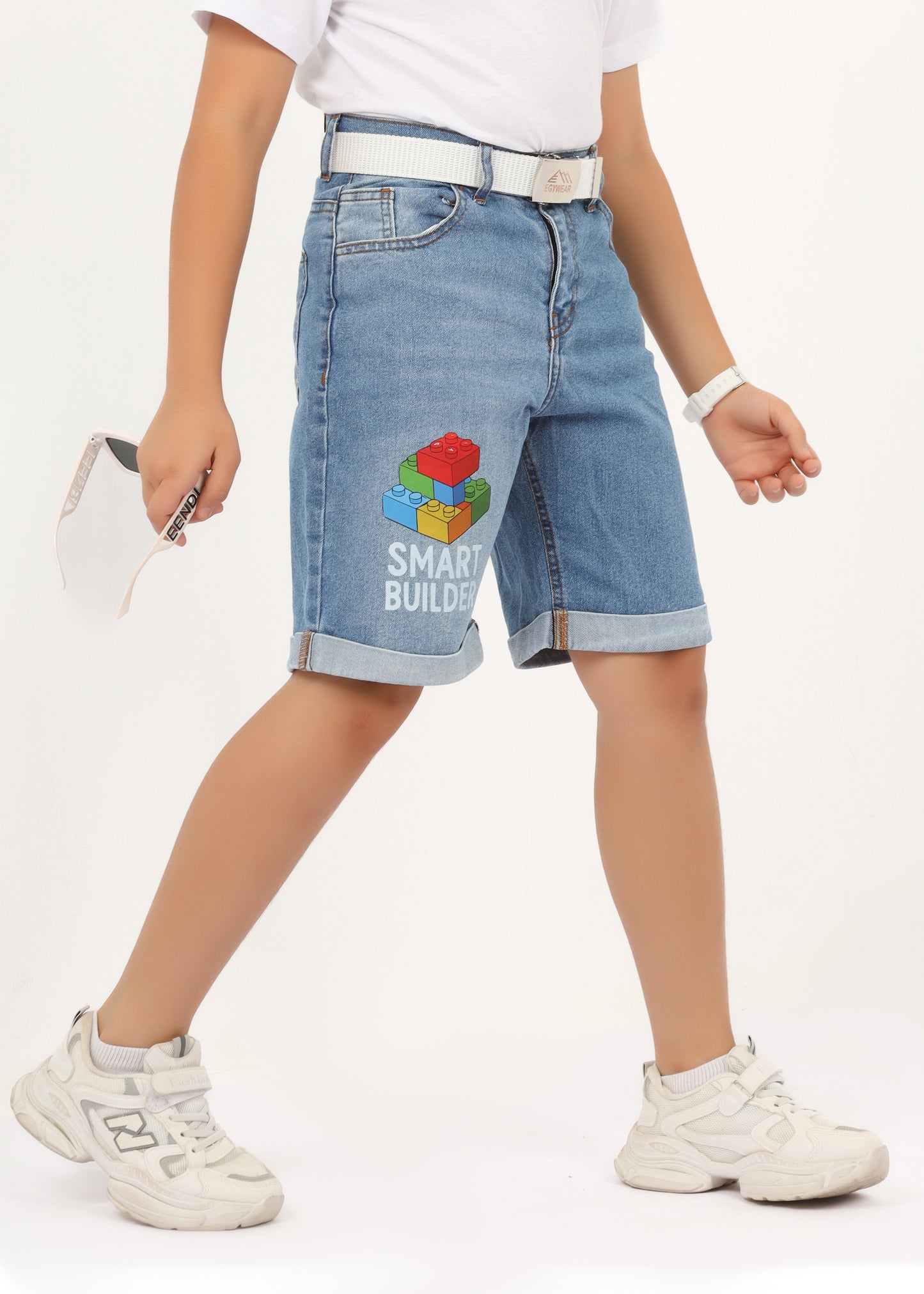 Kids' denim shorts