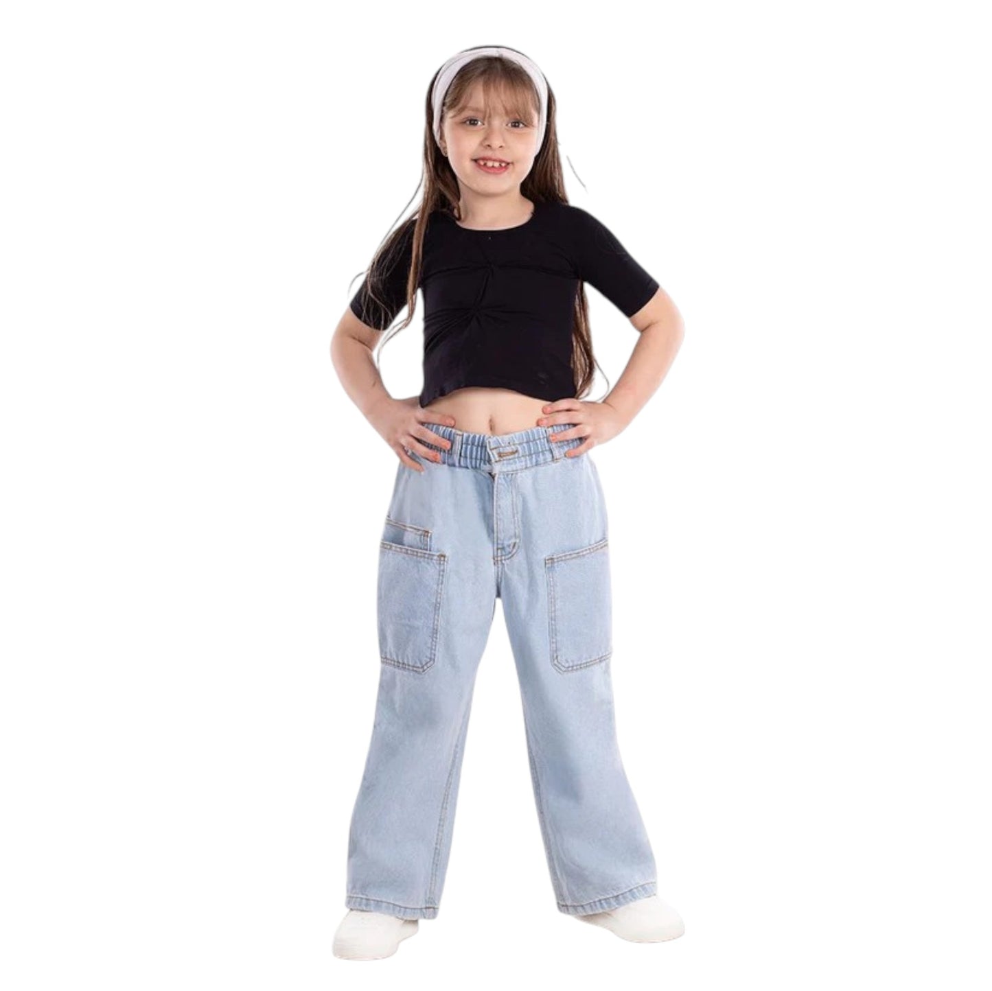 Girls' Wide-Leg Jeans