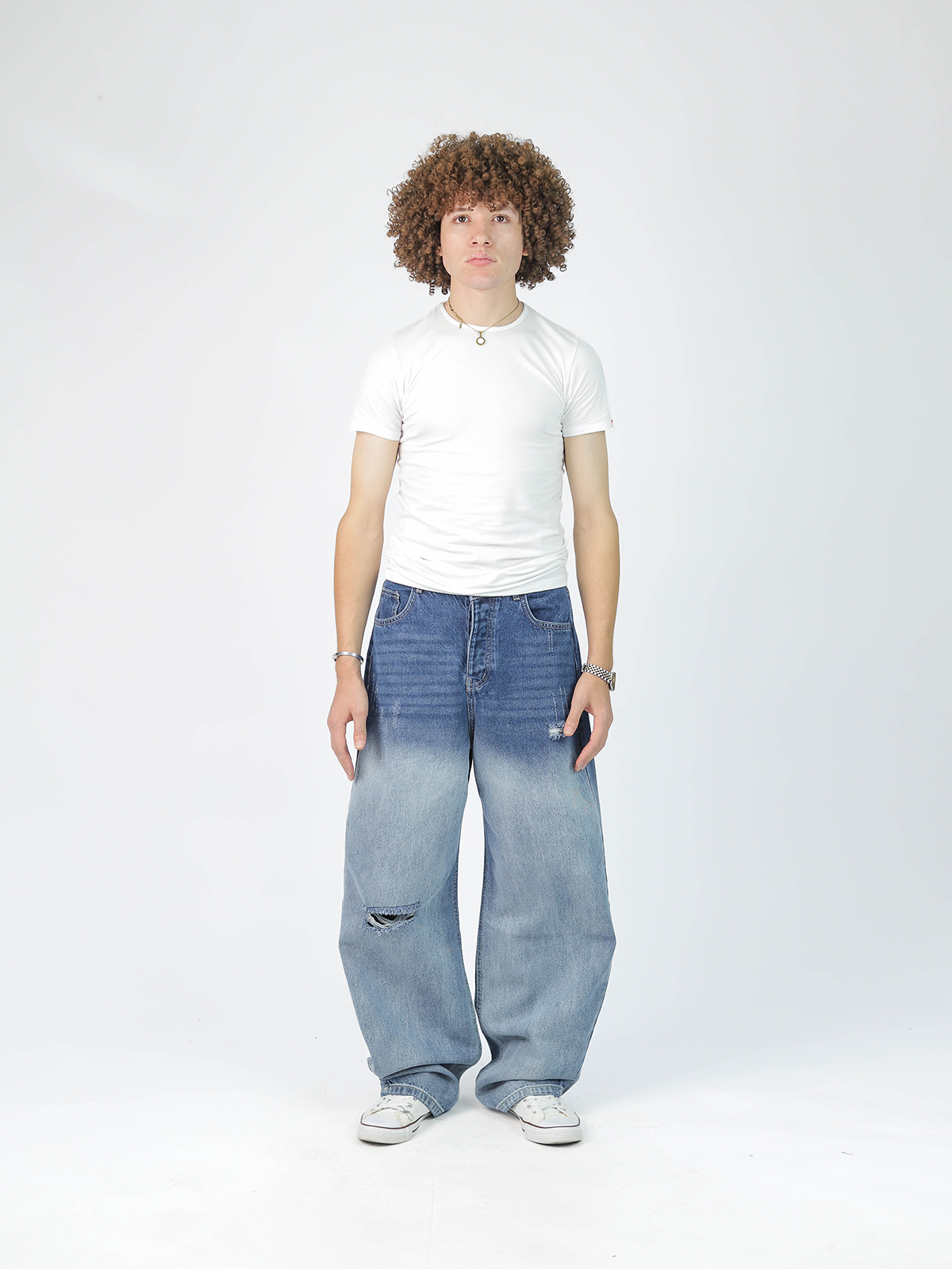 Men’s Wide-Leg Cutting Jeans