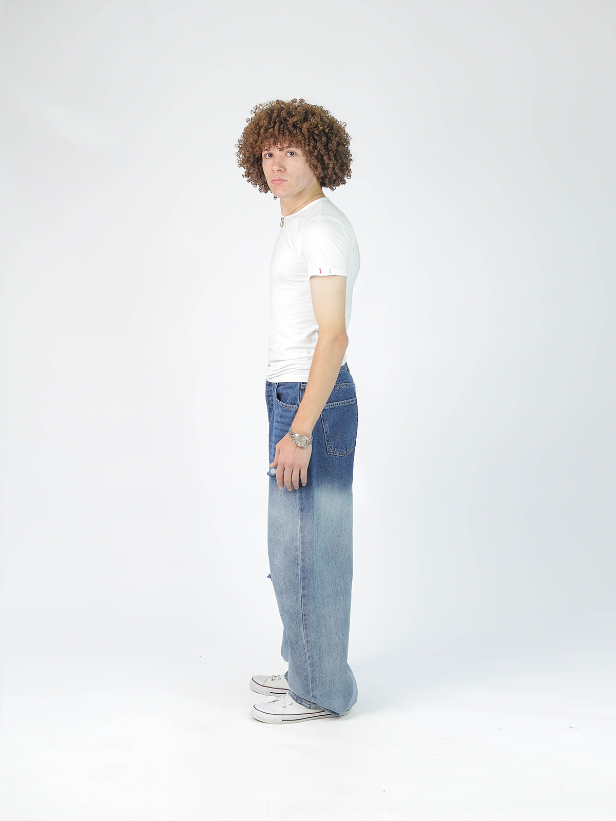 Men’s Wide-Leg Cutting Jeans