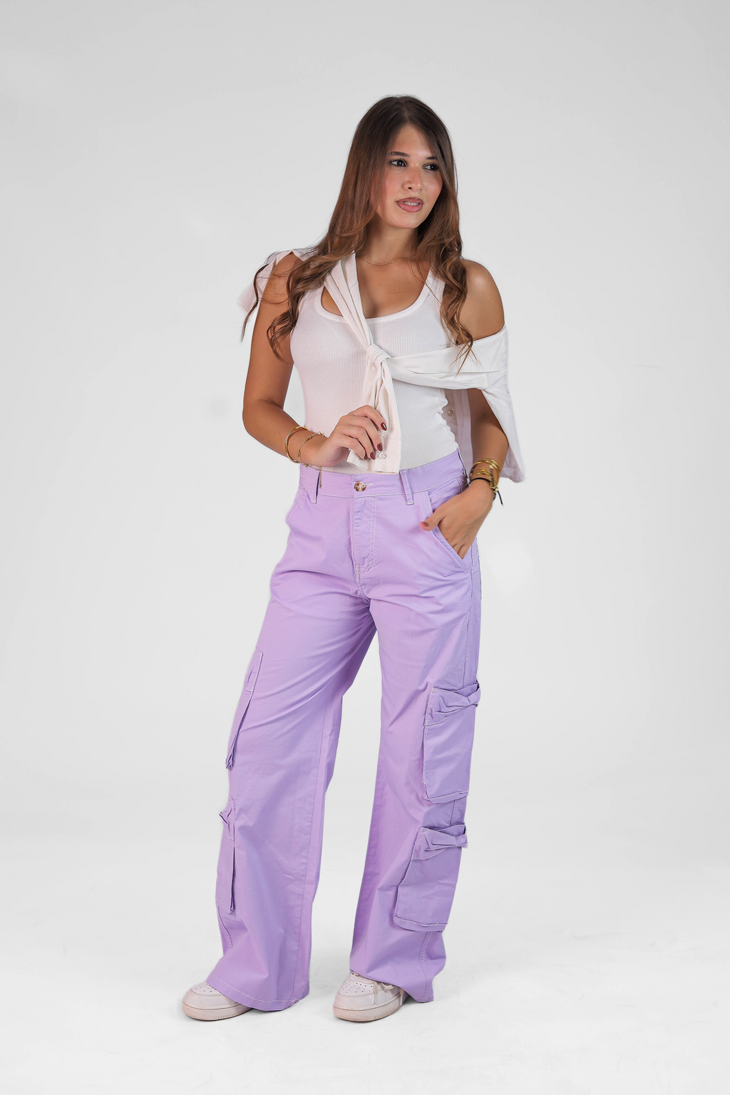 Women's Wide-Leg Gabardine