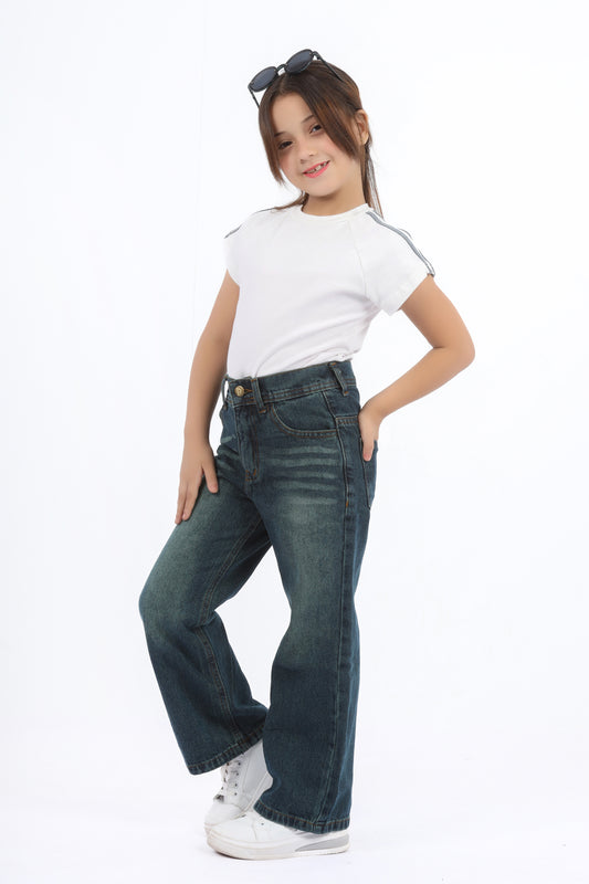 Girls' straight jeans