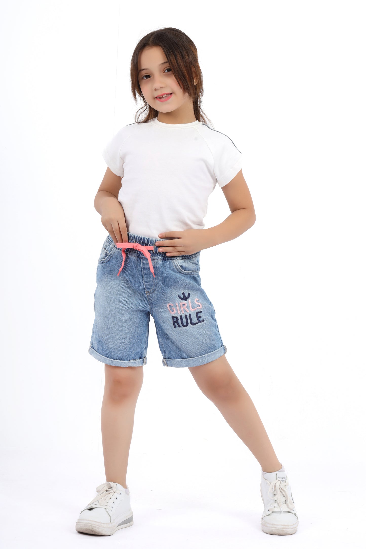 Girls' denim shorts