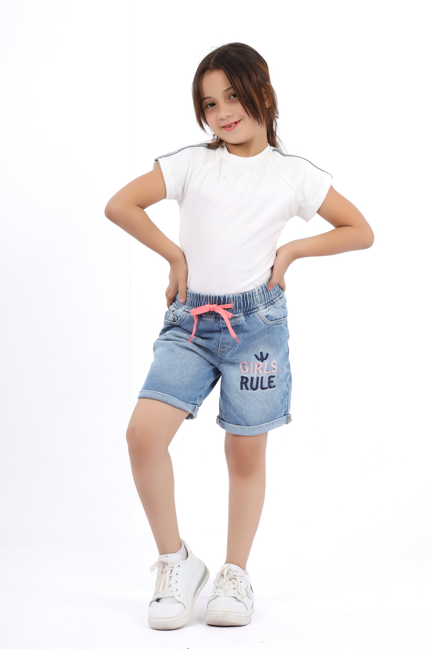 Girls' denim shorts
