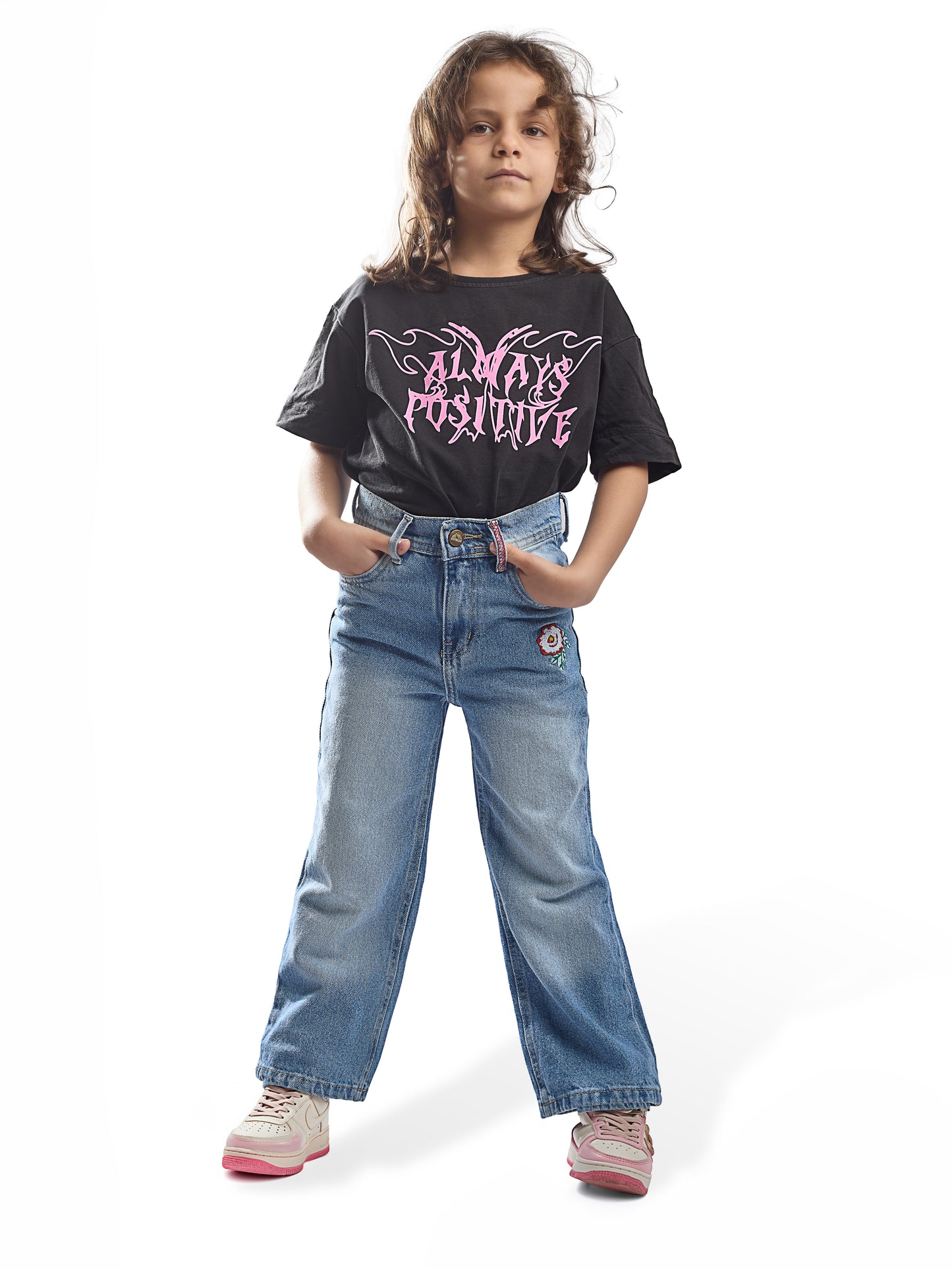 Girls' Wide-Leg Jeans