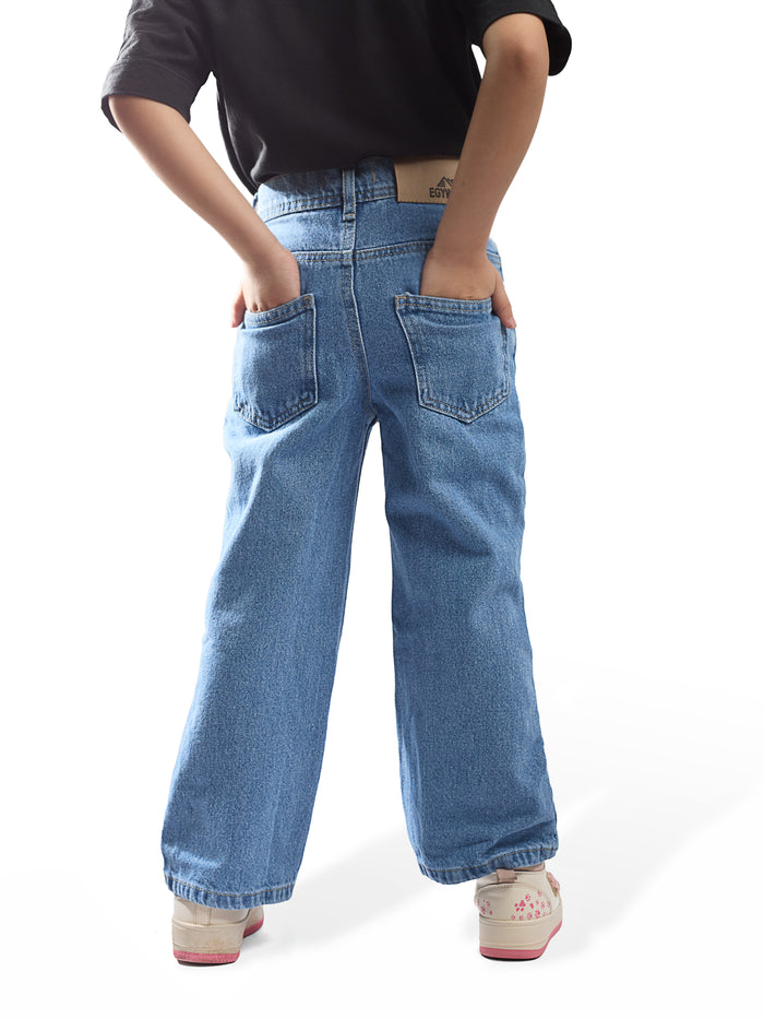 Girls' Wide-Leg Jeans