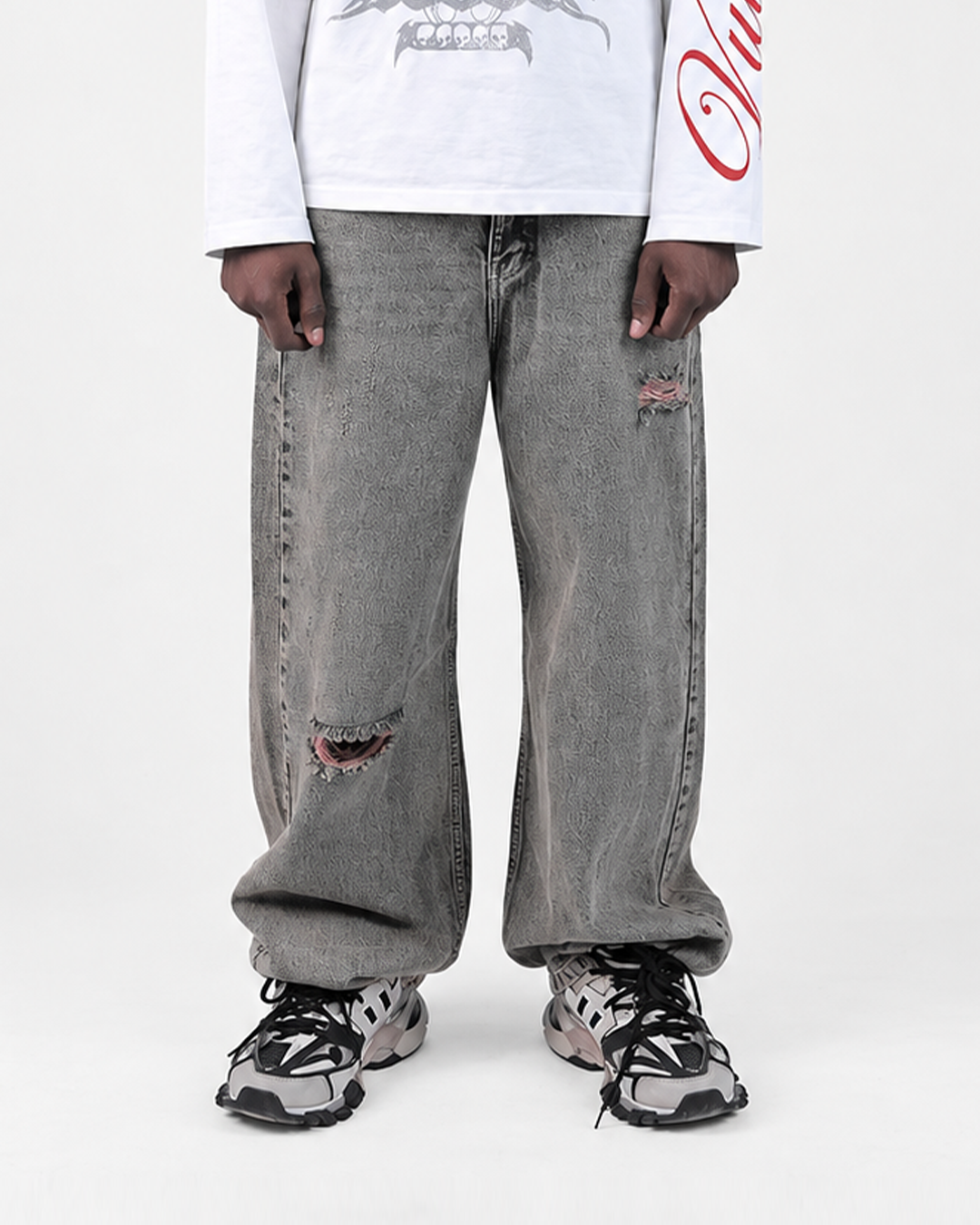 Men’s Wide-Leg Cutting Jeans