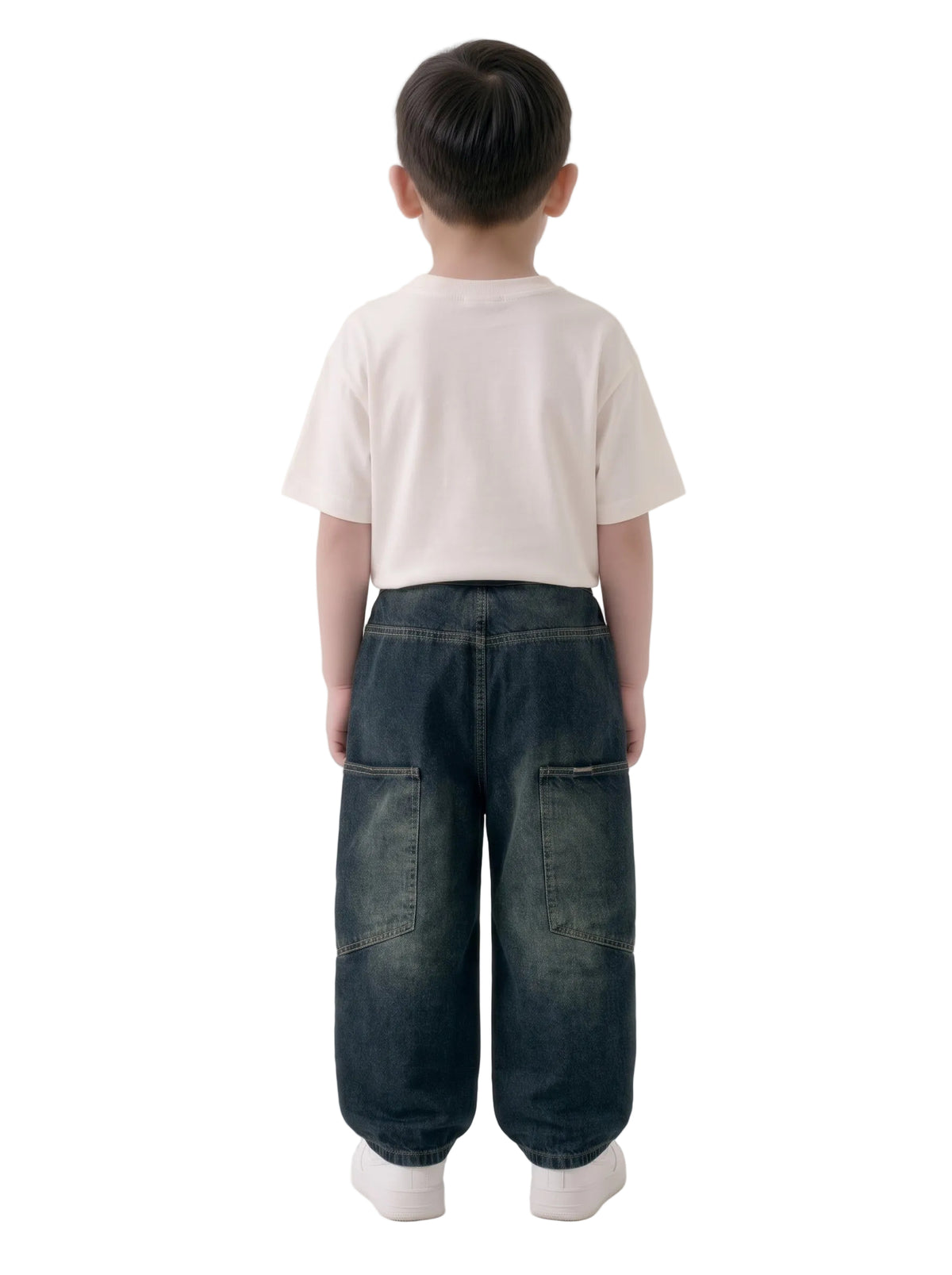 Boy's Wide-Leg Cargo Jeans