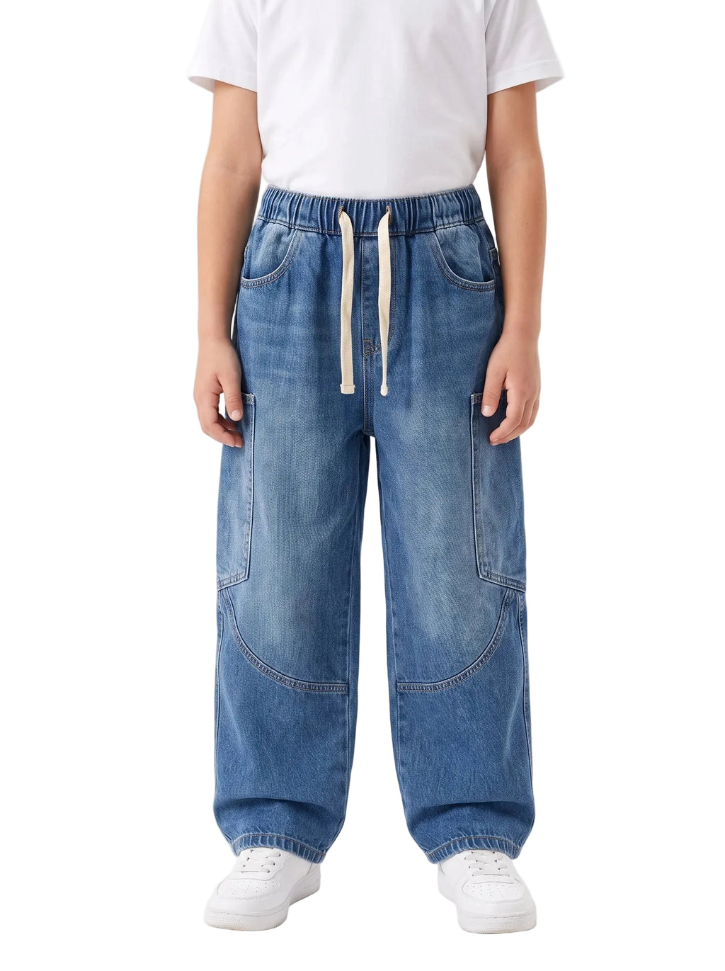Boy's Wide-Leg Cargo Jeans