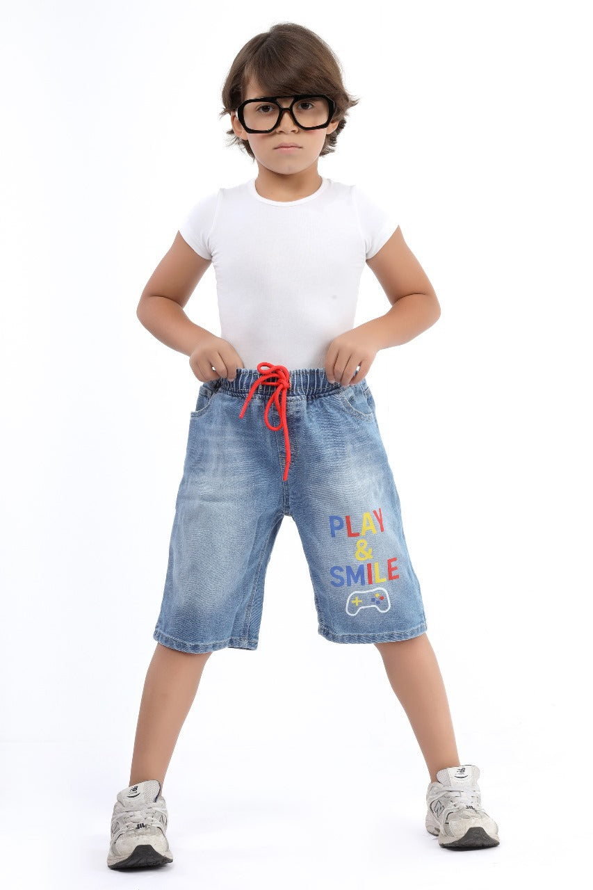Kids' denim shorts