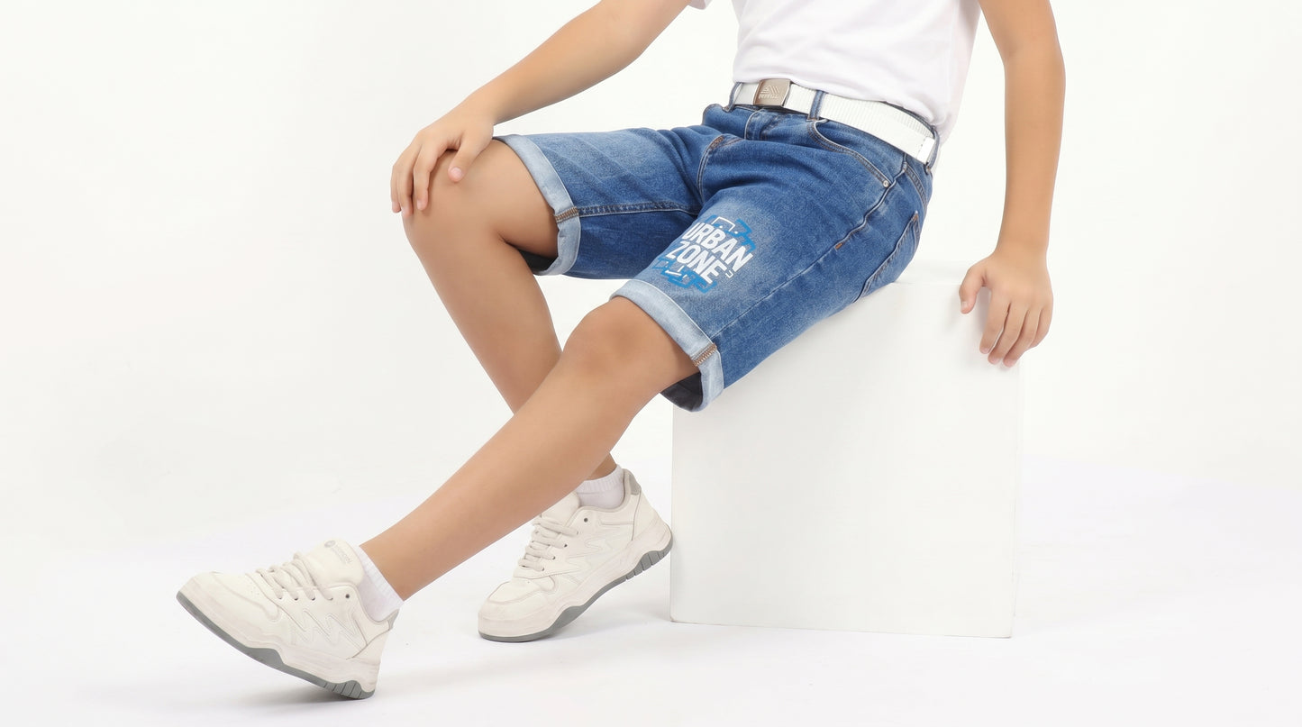 Kids' denim shorts