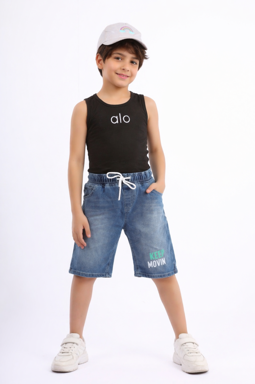 Kids' denim shorts