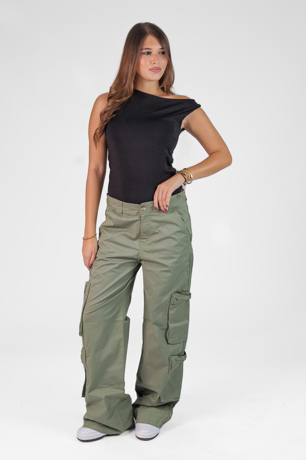 Women's Wide-Leg Gabardine