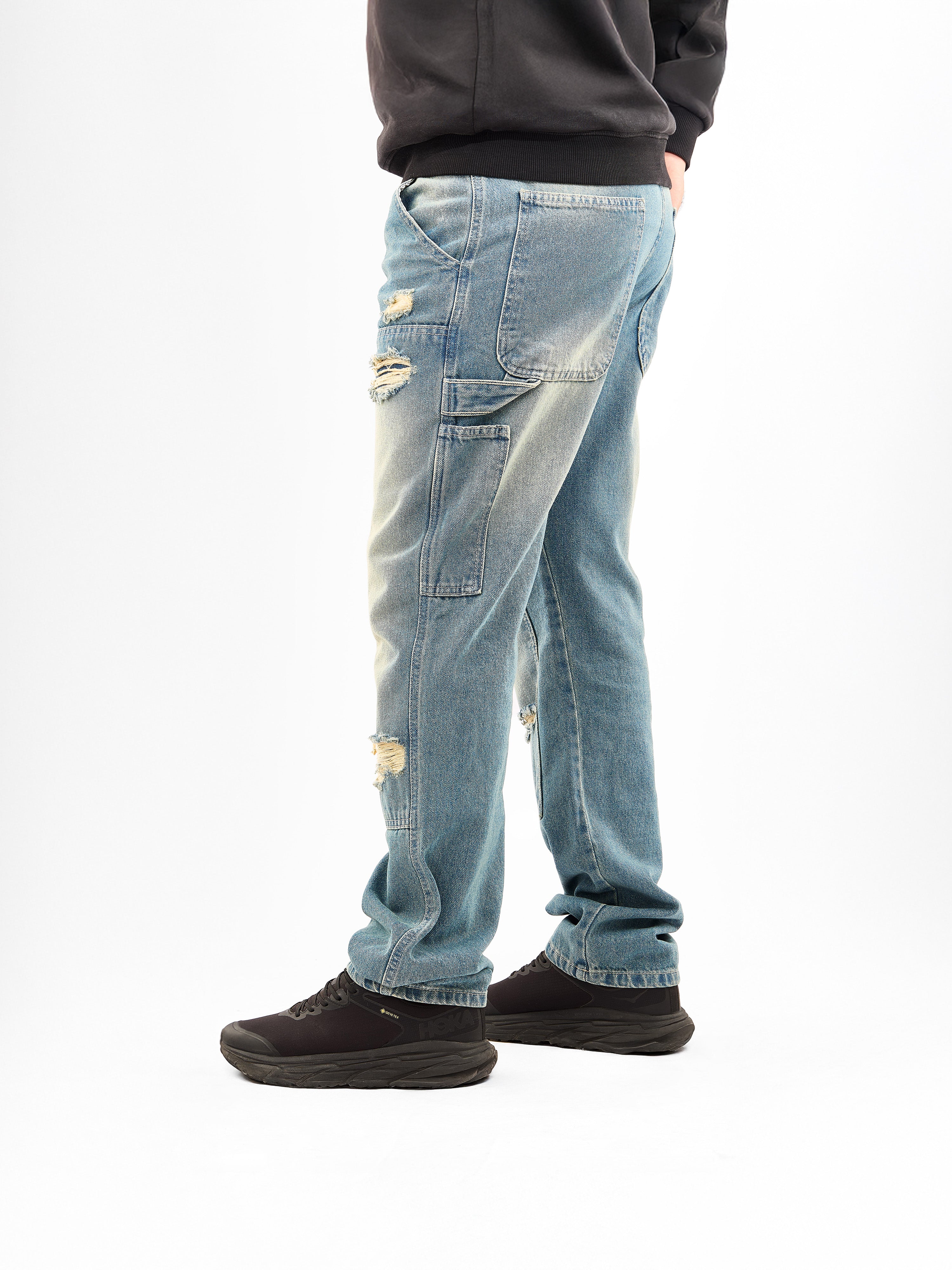Men’s Regular Fit Cutting Jeans