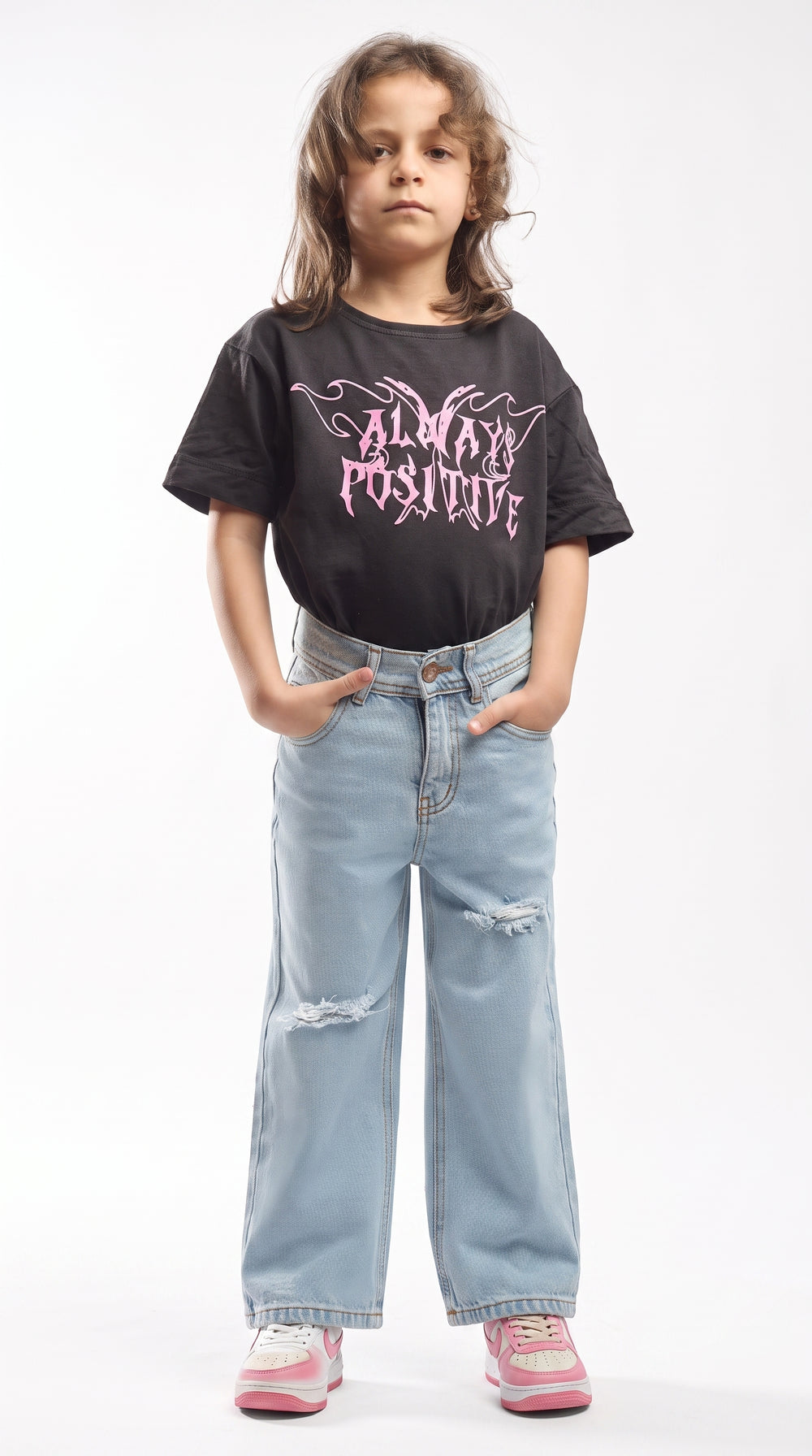 Girls' Wide-Leg Jeans
