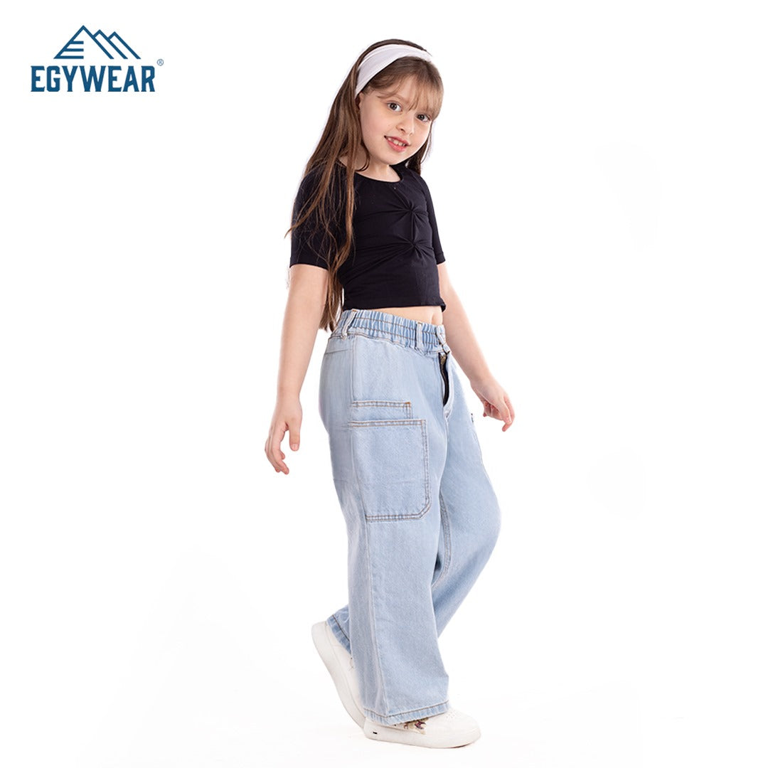 Girls' Wide-Leg Jeans