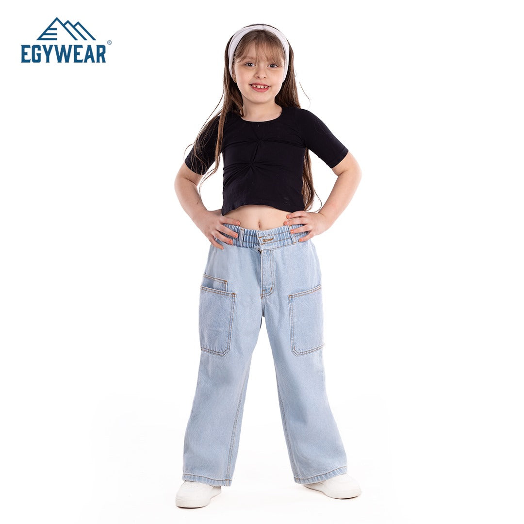 Girls' Wide-Leg Jeans