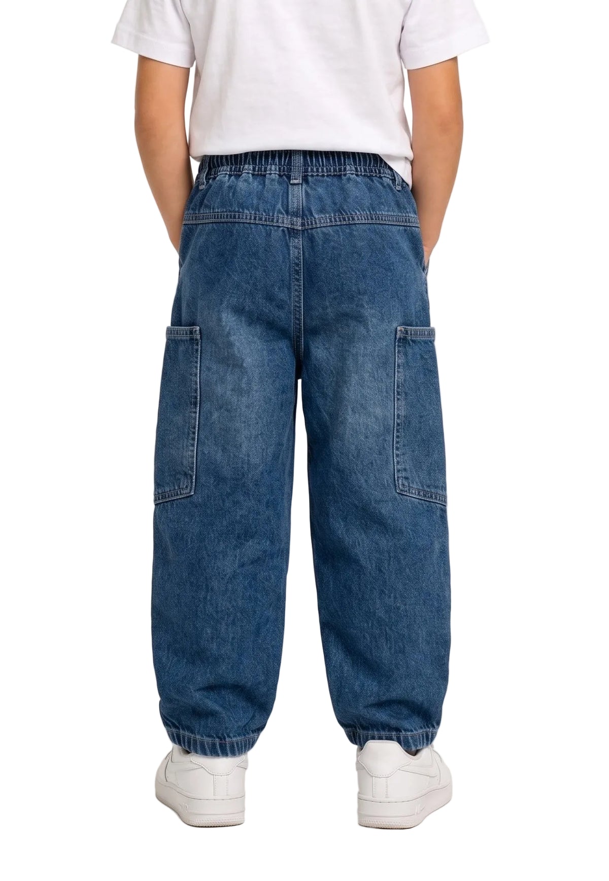 Boy's Wide-Leg Cargo Jeans