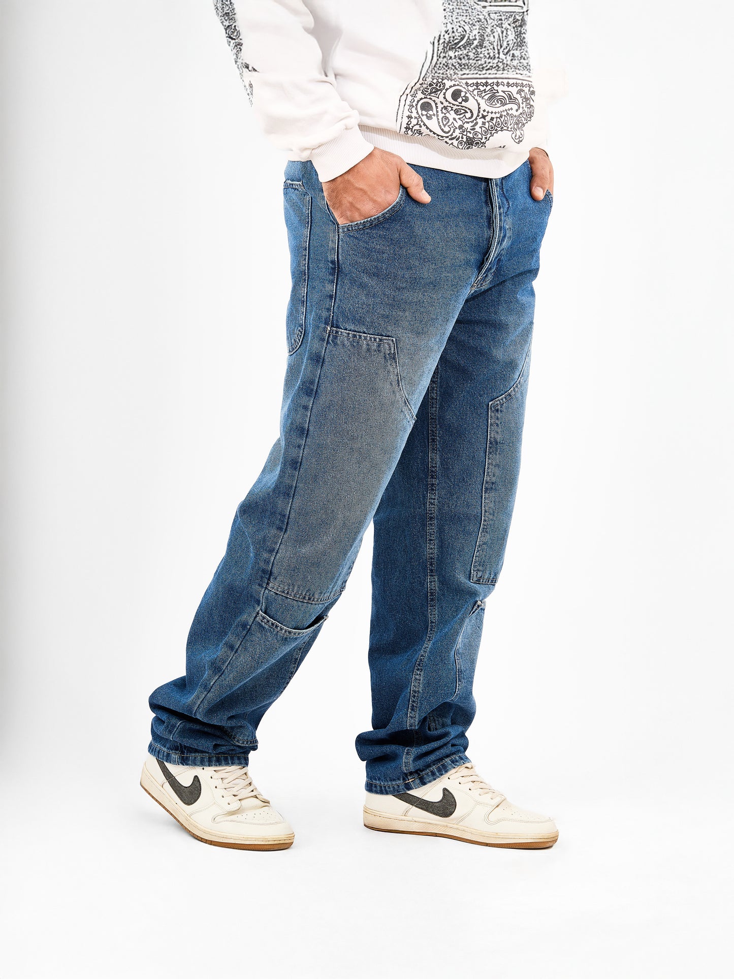 Men’s Wide-Leg Cargo Jeans
