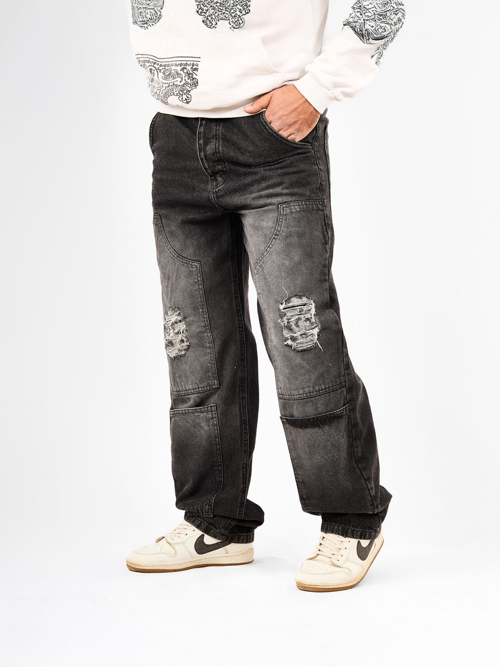 Men’s Wide-Leg Cargo Jeans