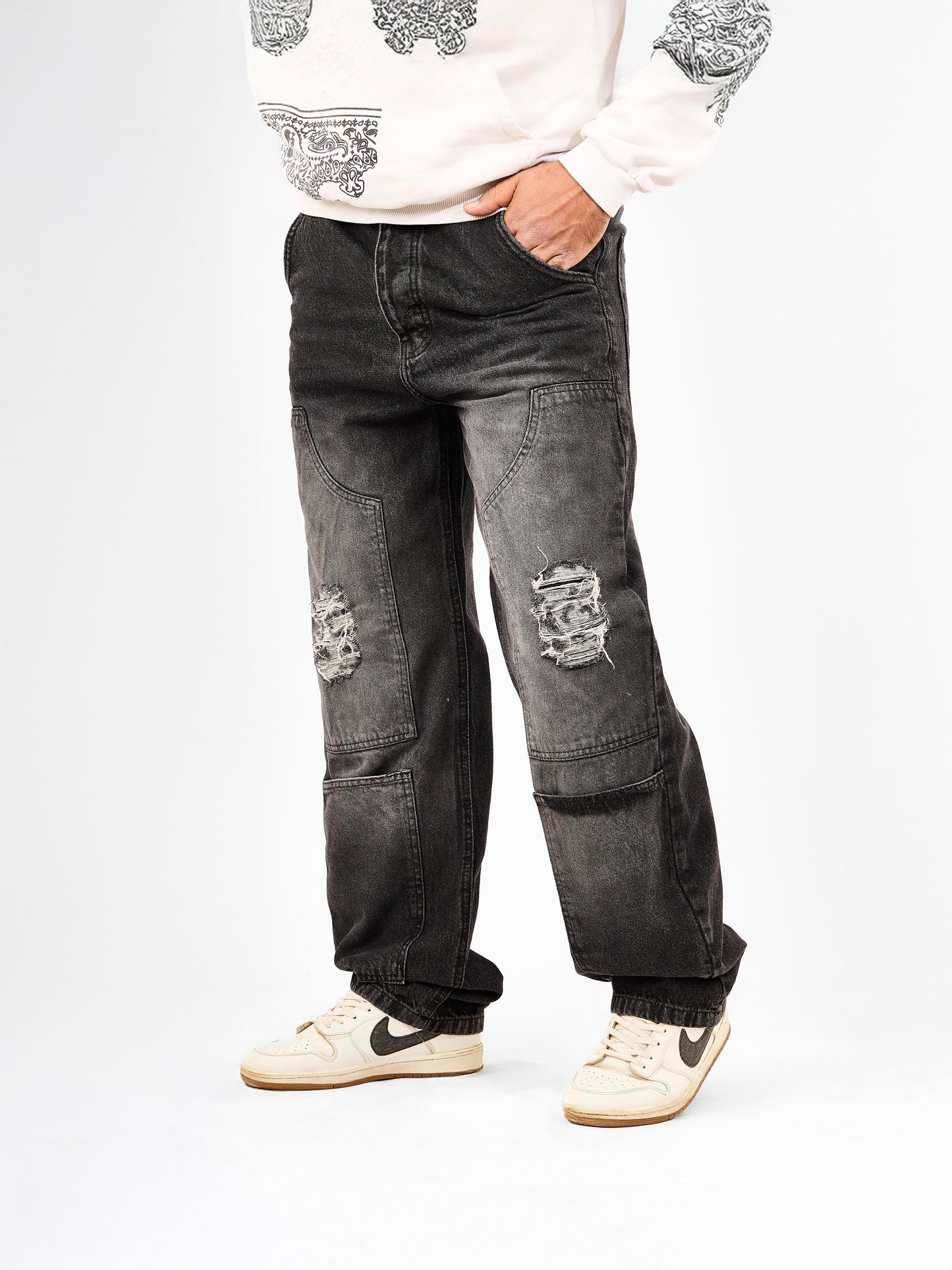 Men’s Wide-Leg Cargo Jeans