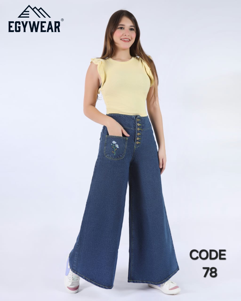 Extra Wide leg jeans women Pants