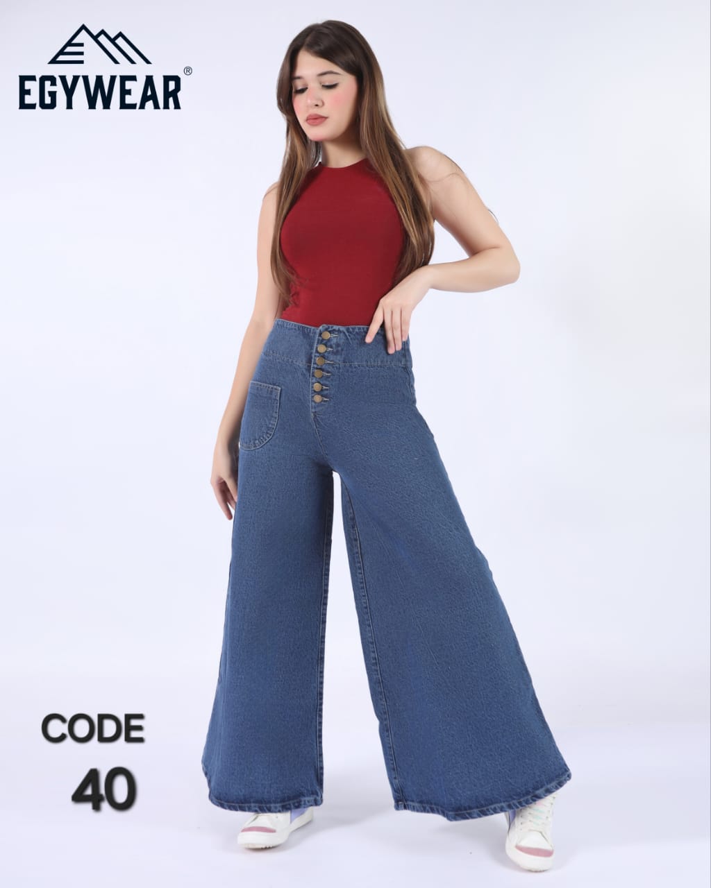 Extra Wide leg jeans women Pants