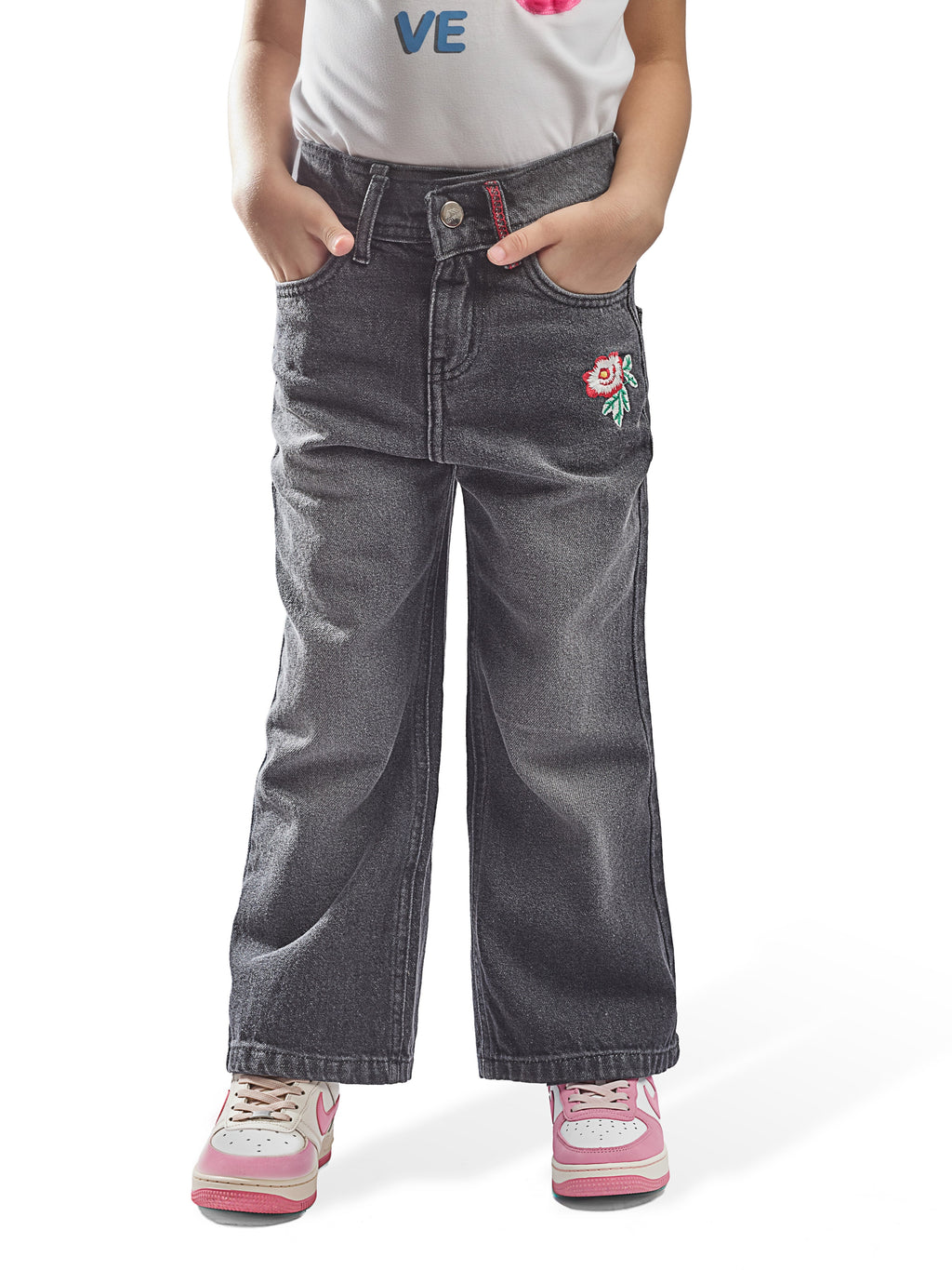 Girls' Wide-Leg Jeans