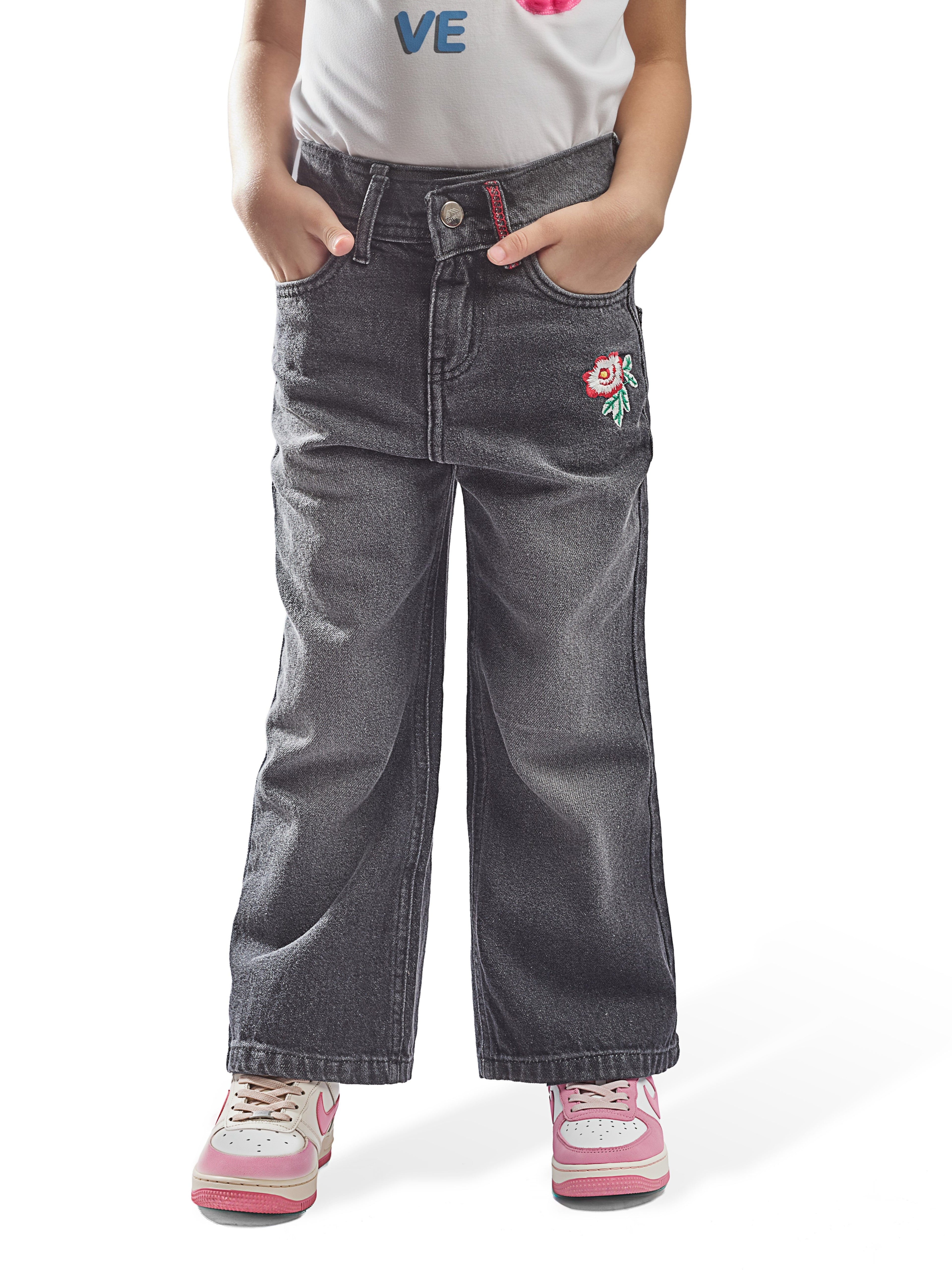 Girls' Wide-Leg Jeans