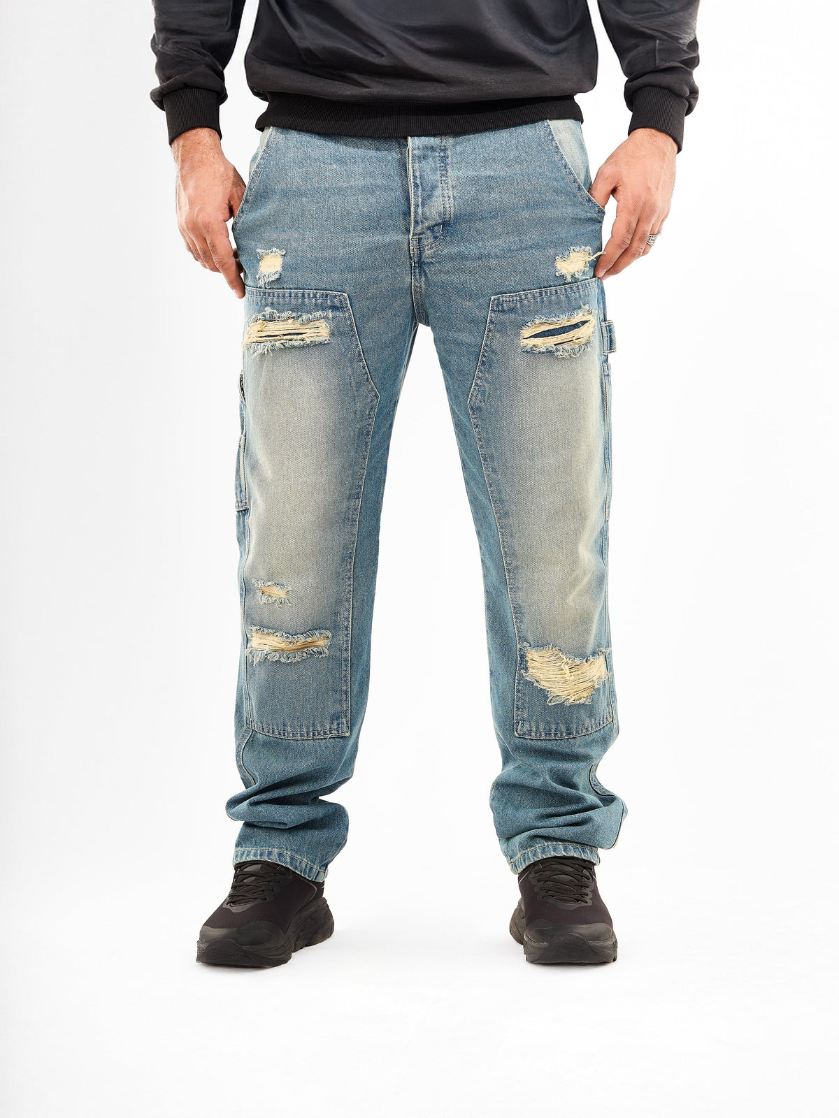 Men’s Regular Fit Cutting Jeans