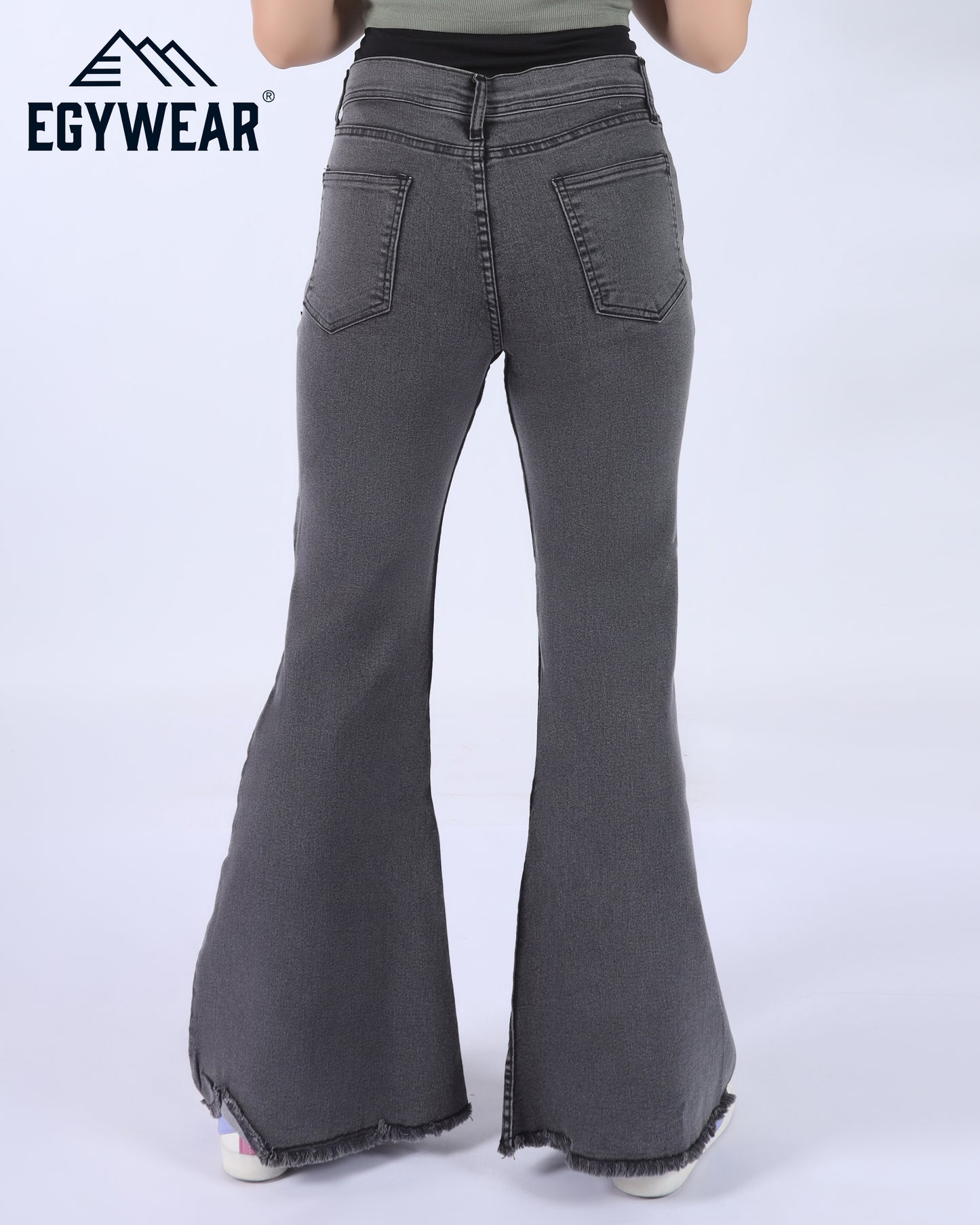 open down leg women jeans pants