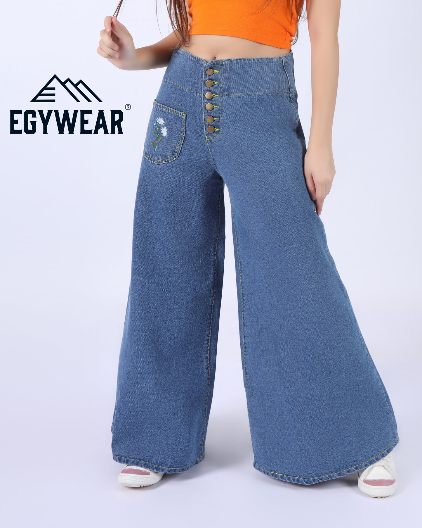 Extra Wide leg jeans women Pants