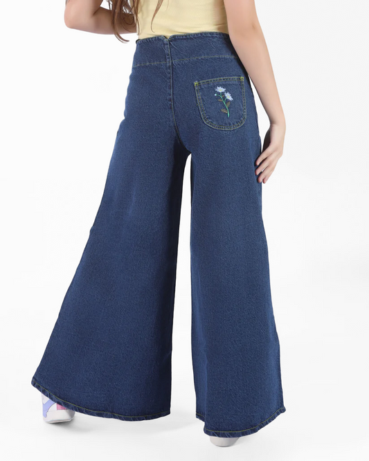 open down leg women jeans pants