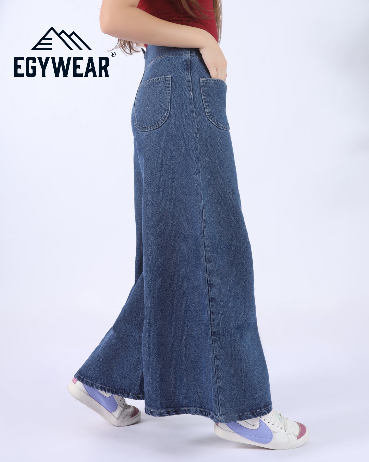 Extra Wide leg jeans women Pants