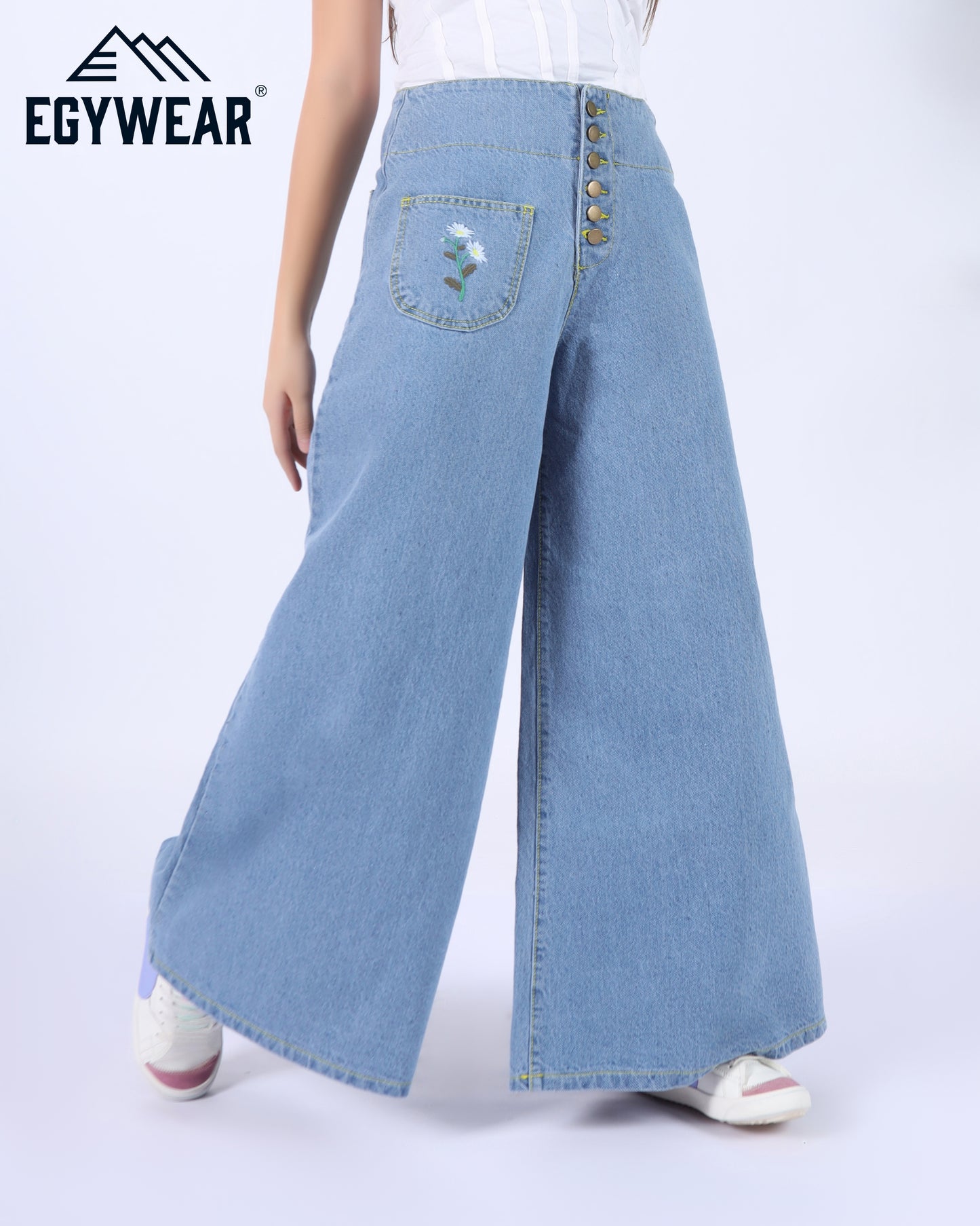 Extra Wide leg jeans women Pants