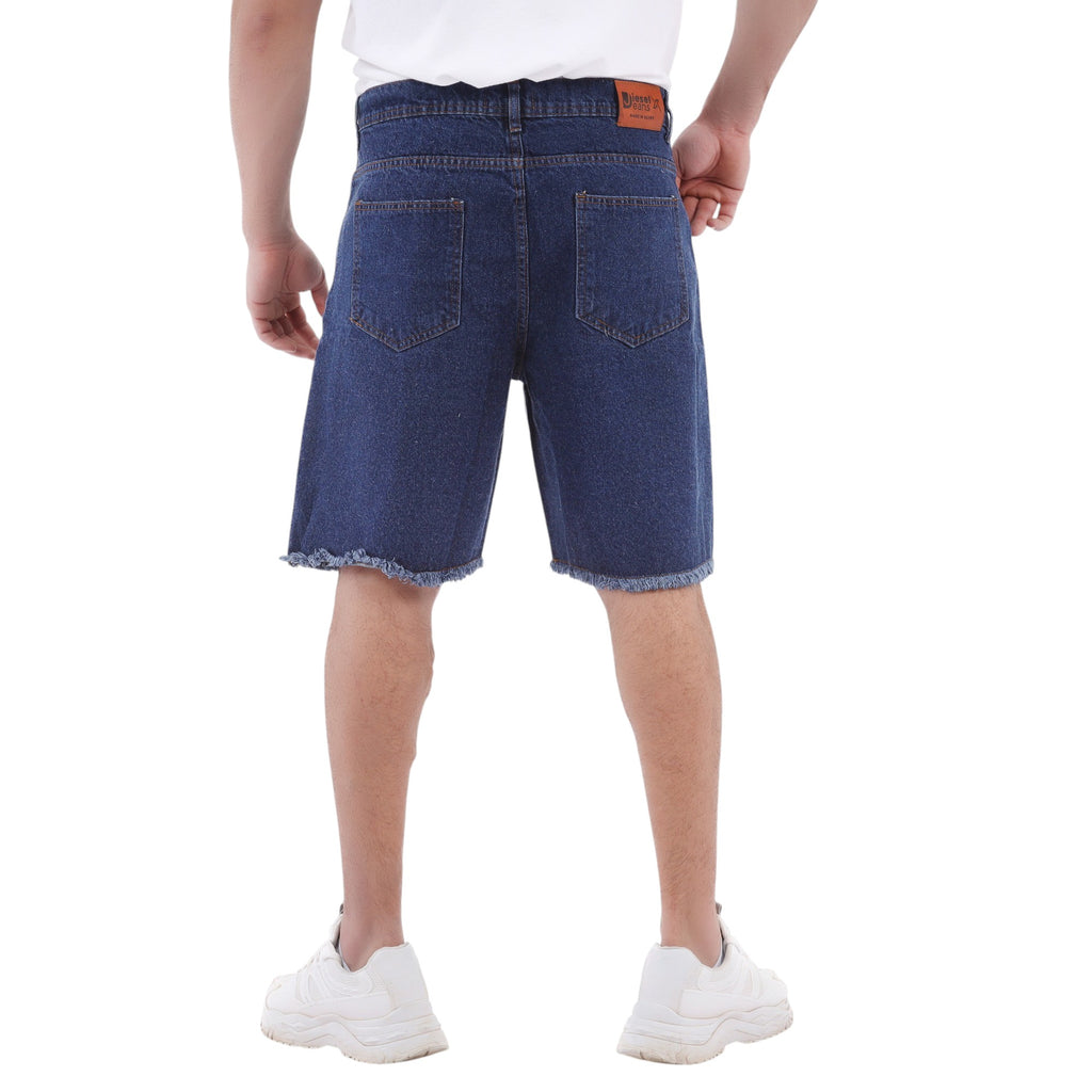Men's jean shorts cutting